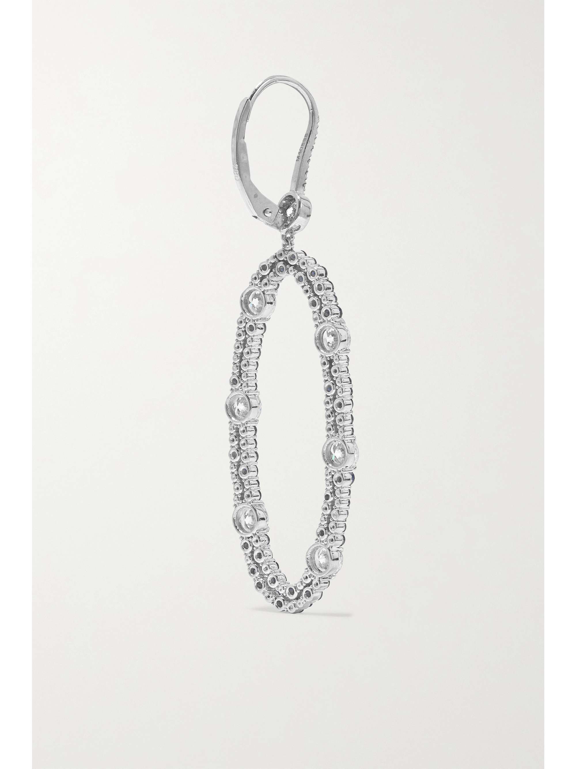 MARTIN KATZ 18-karat white gold, sapphire and diamond earrings