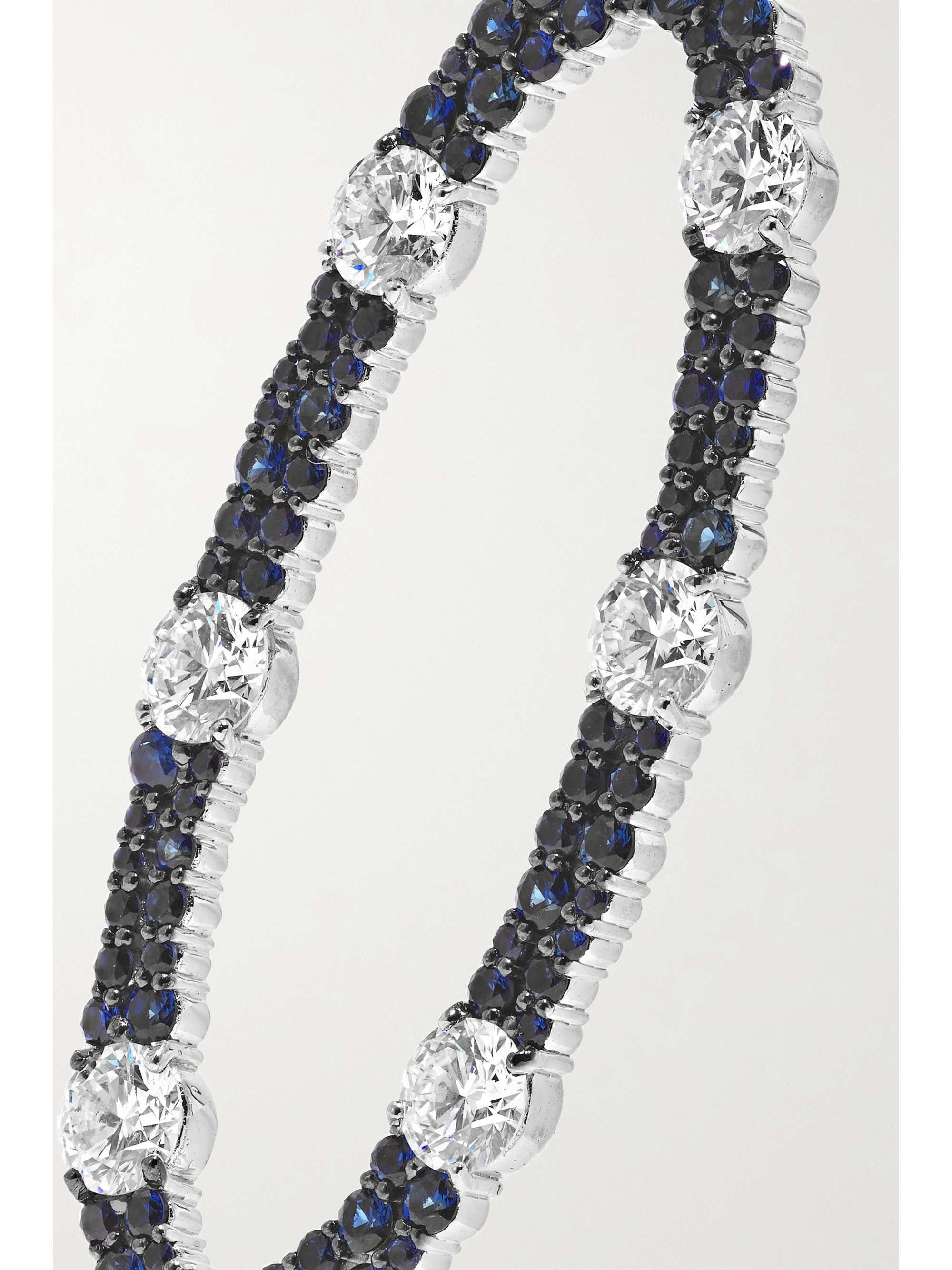 MARTIN KATZ 18-karat white gold, sapphire and diamond earrings