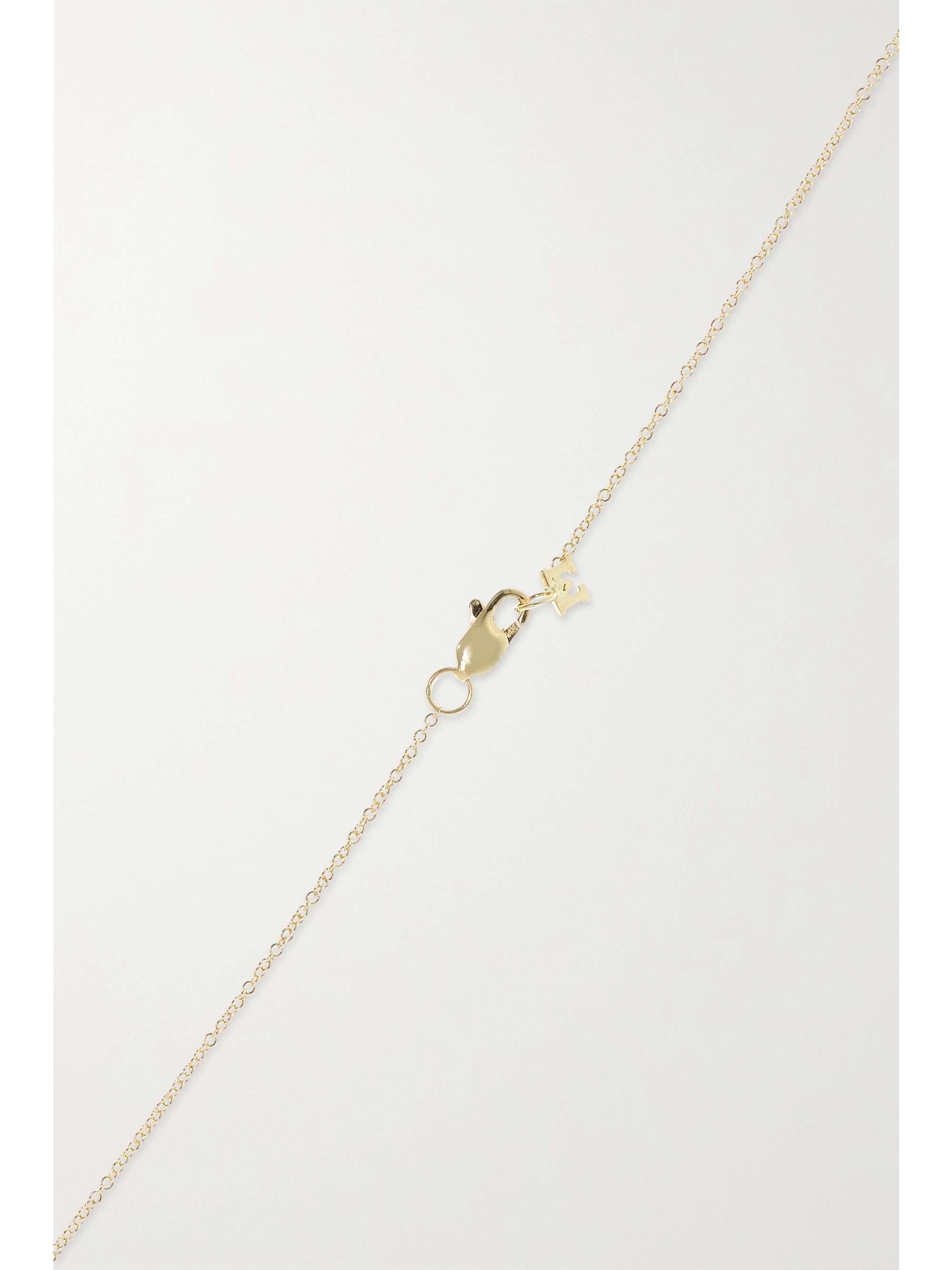 MATEO 14-karat gold, pearl, diamond and enamel necklace