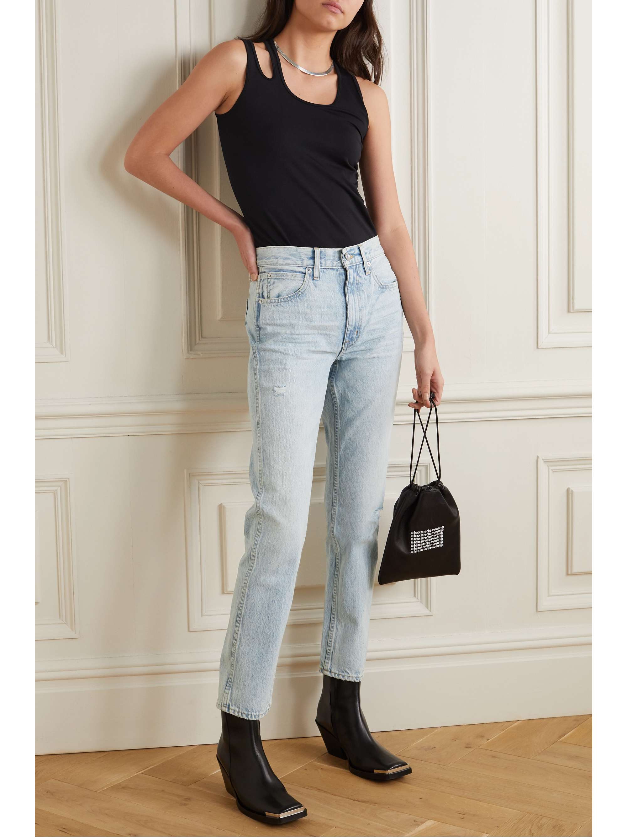 Light denim Virginia high-rise straight 