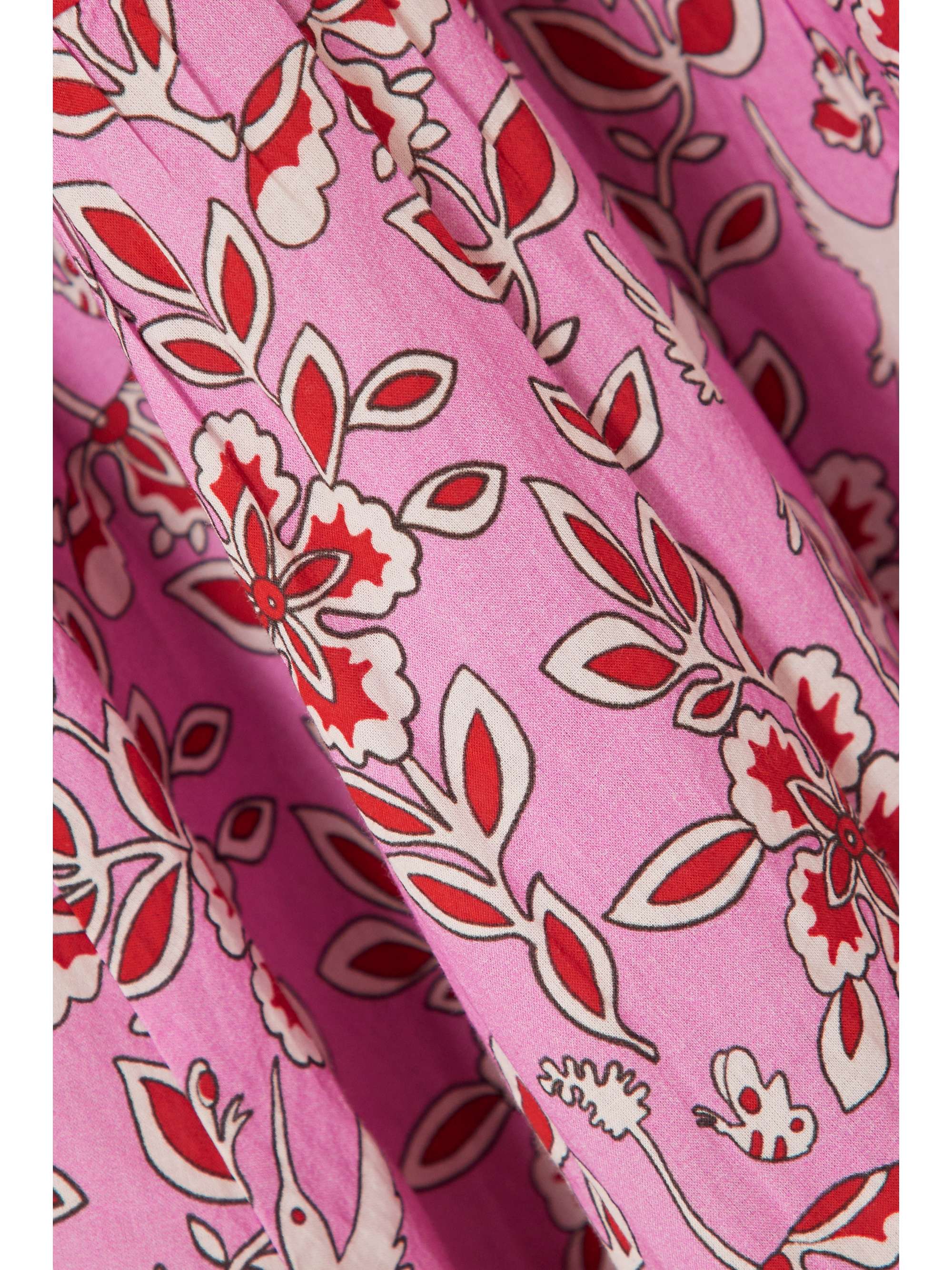 RHODE Julia tiered floral-print cotton-voile halterneck dress