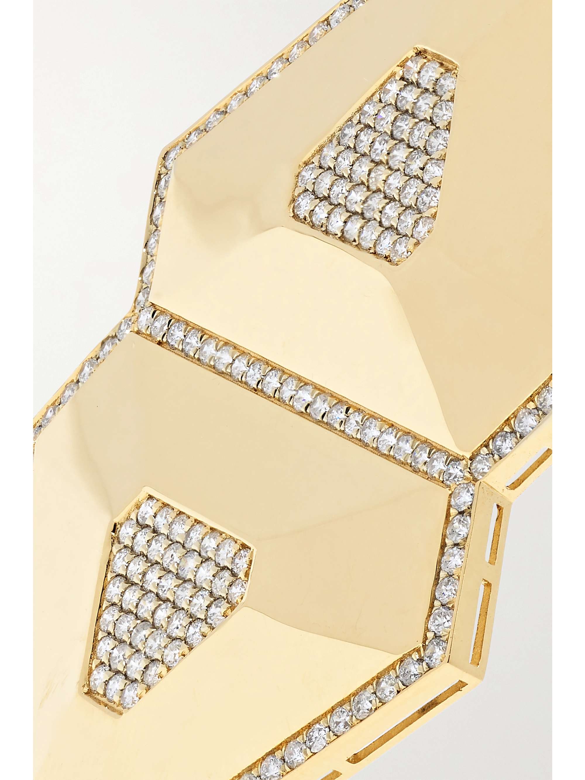 OFIRA Shield 18-karat gold diamond earrings