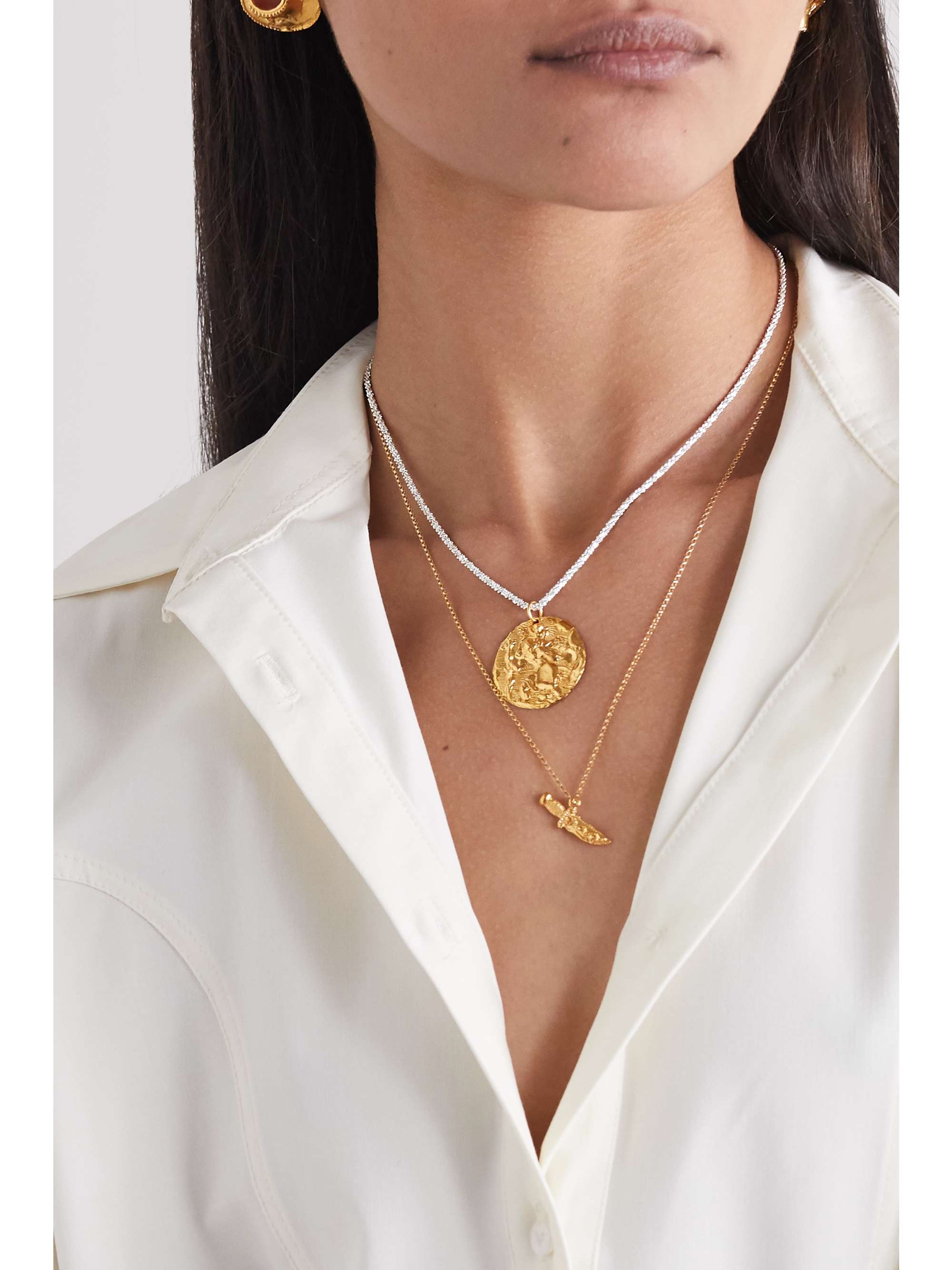 ALIGHIERI St. Christopher Chapter III gold-plated and silver necklace
