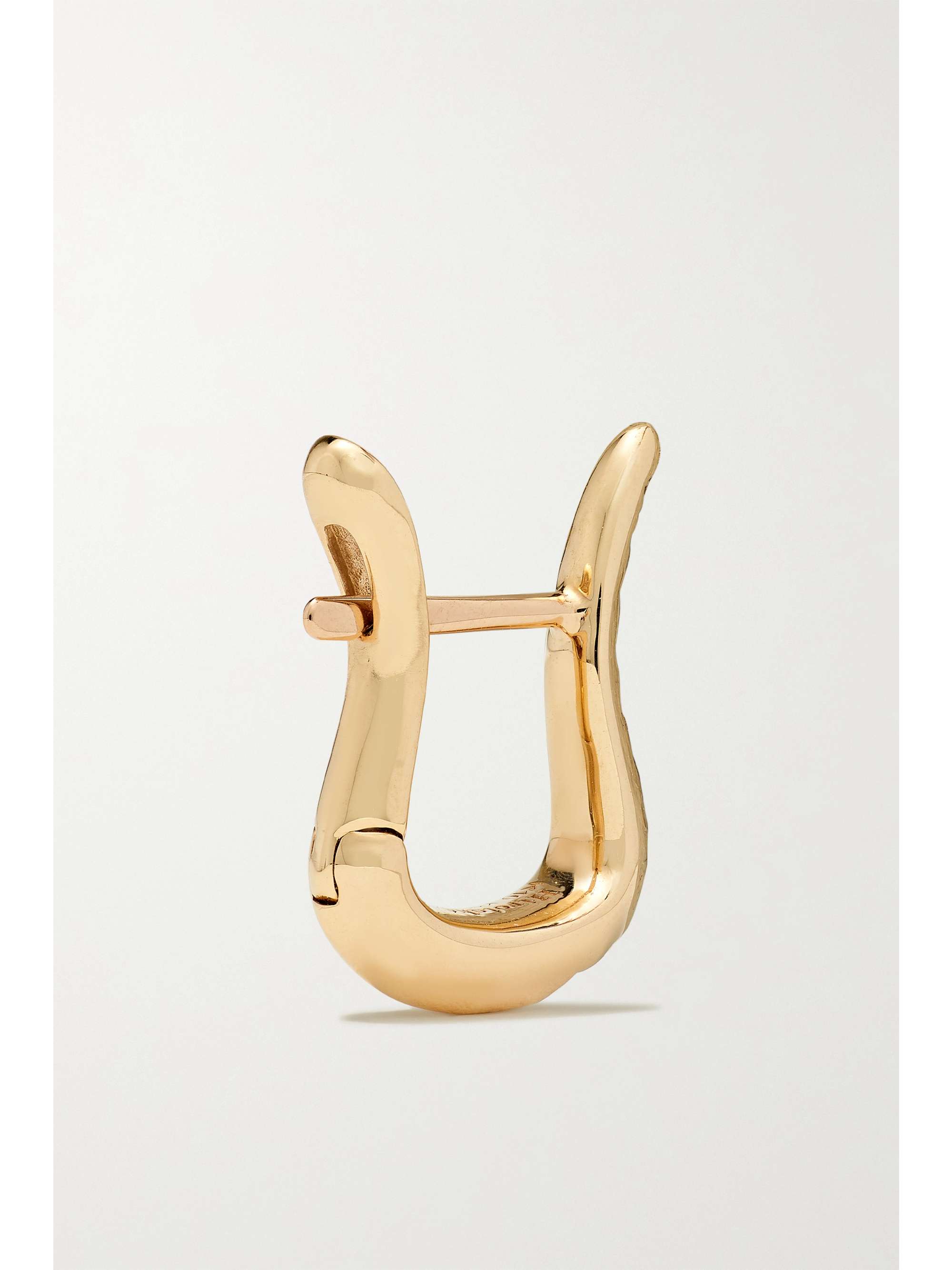 HIROTAKA Cygnus 10-karat gold diamond single hoop earring