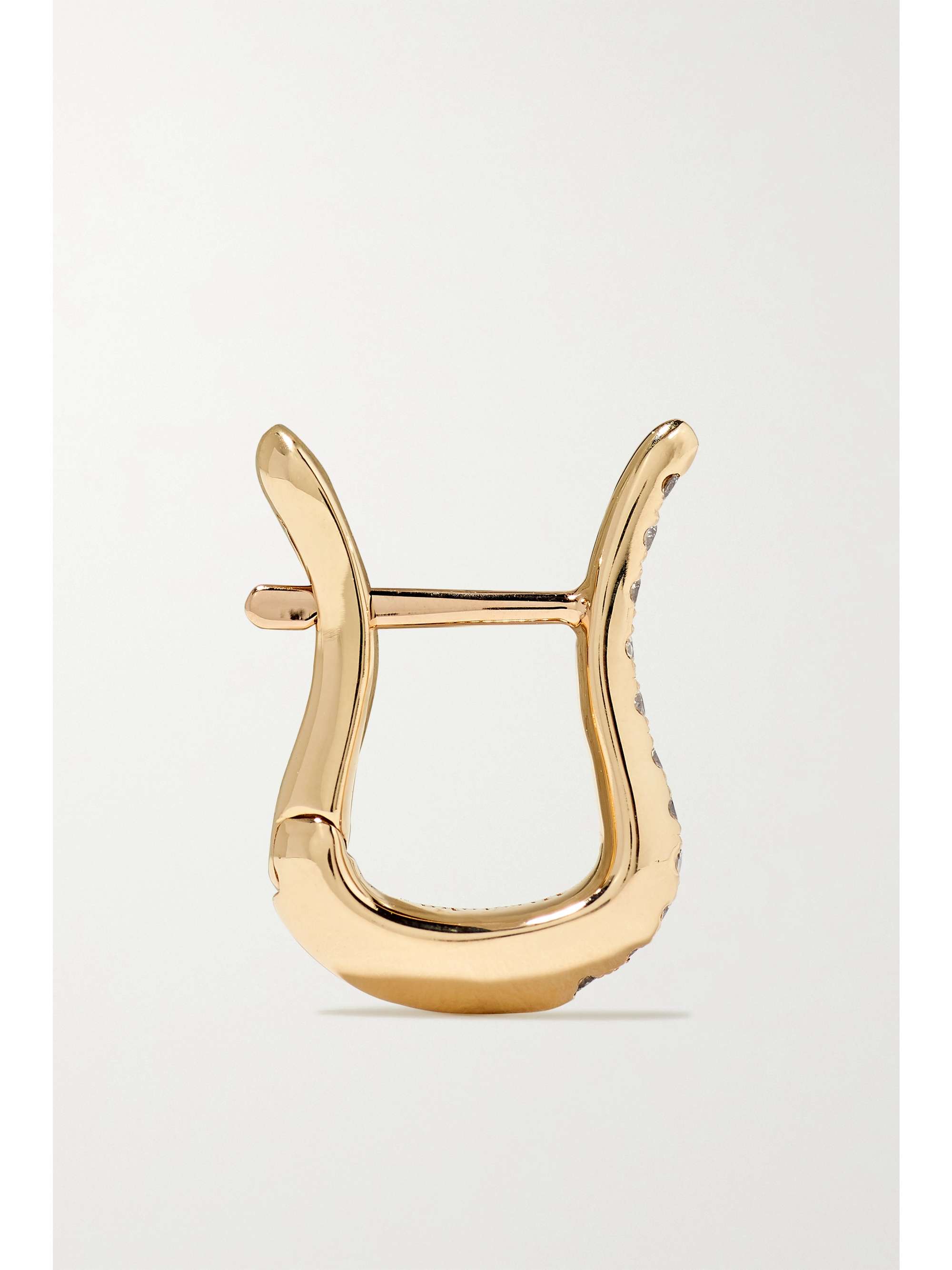 HIROTAKA Cygnus 10-karat gold diamond single hoop earring