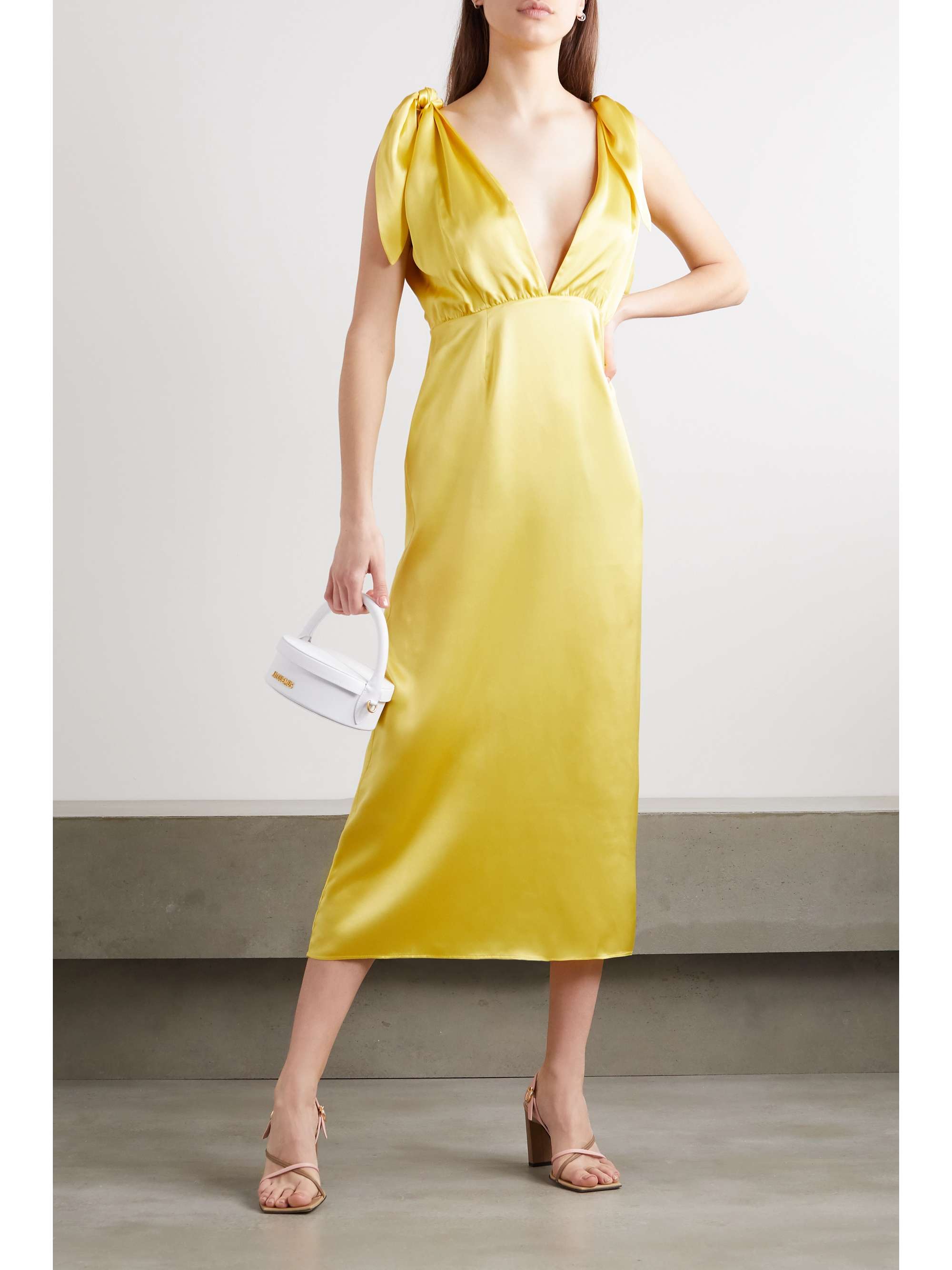 BERNADETTE John silk-satin midi dress