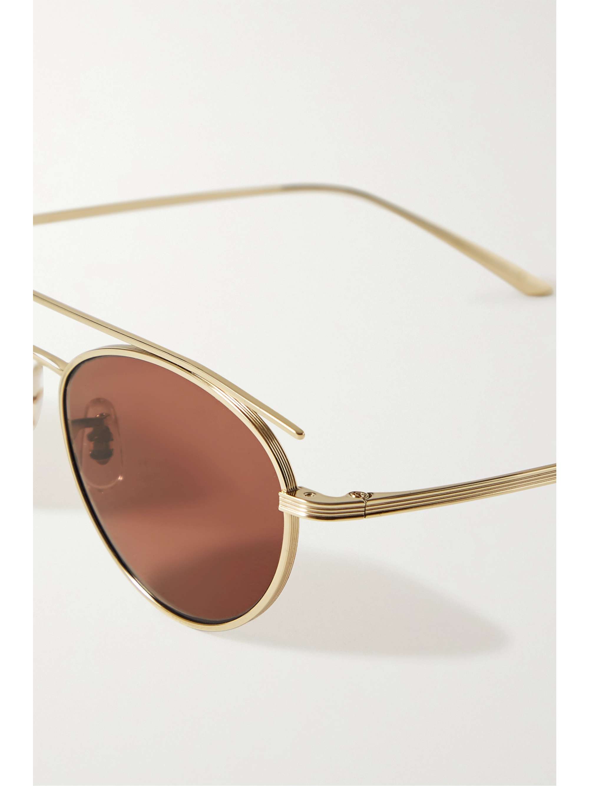 THE ROW + Oliver Peoples Hightree round-frame gold-tone sunglasses