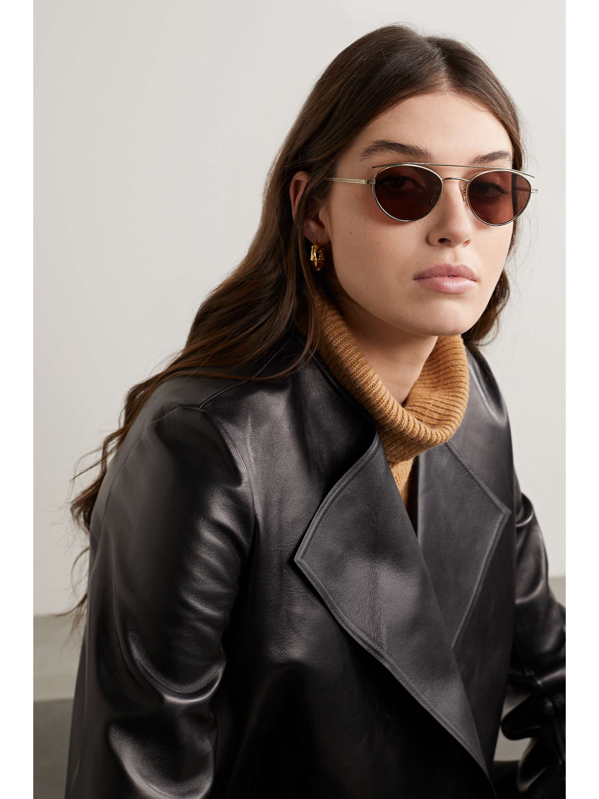 THE ROW + Oliver Peoples Hightree round-frame gold-tone sunglasses