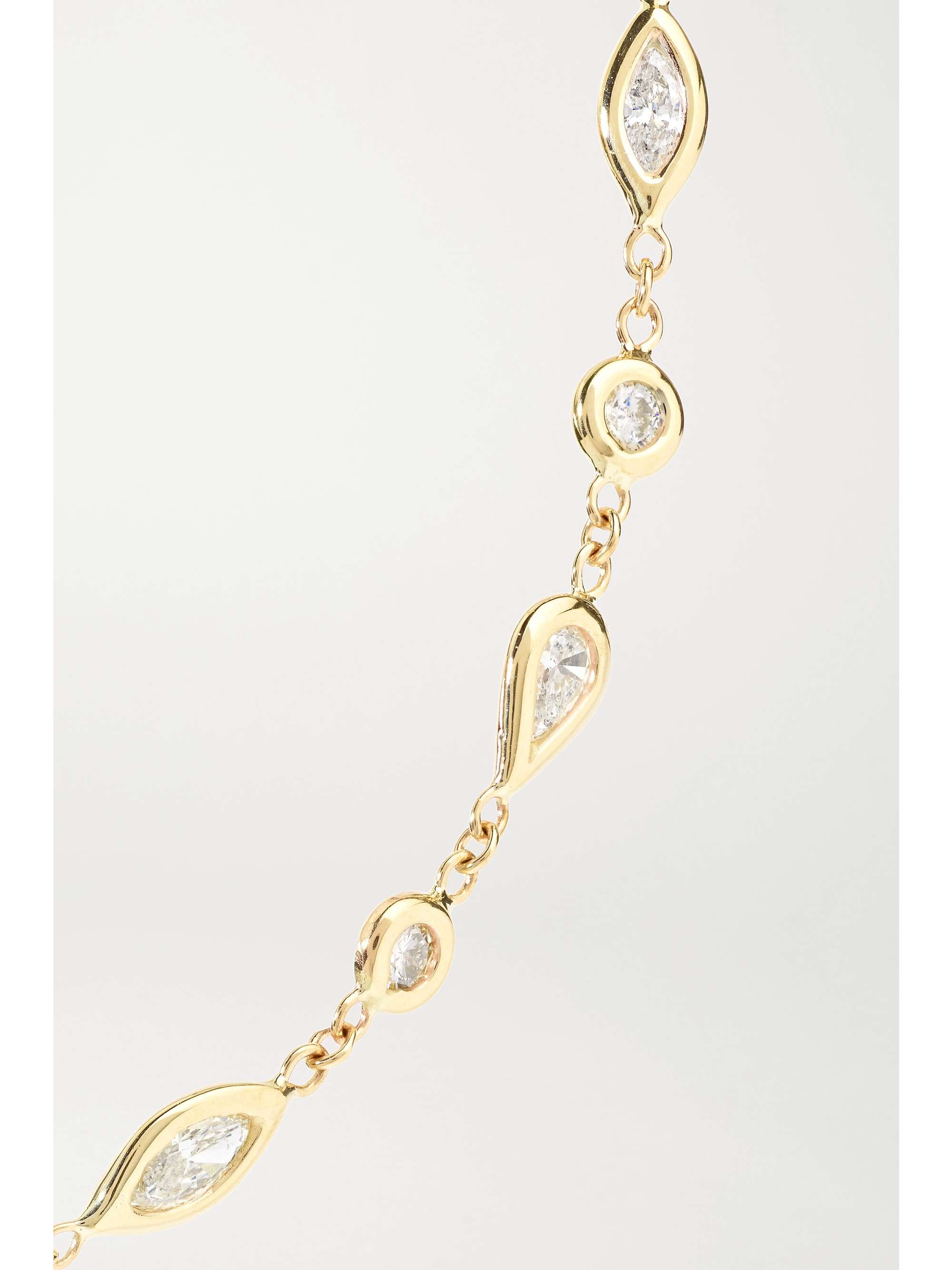 JACQUIE AICHE 14K 黄金钻石项圈式项链