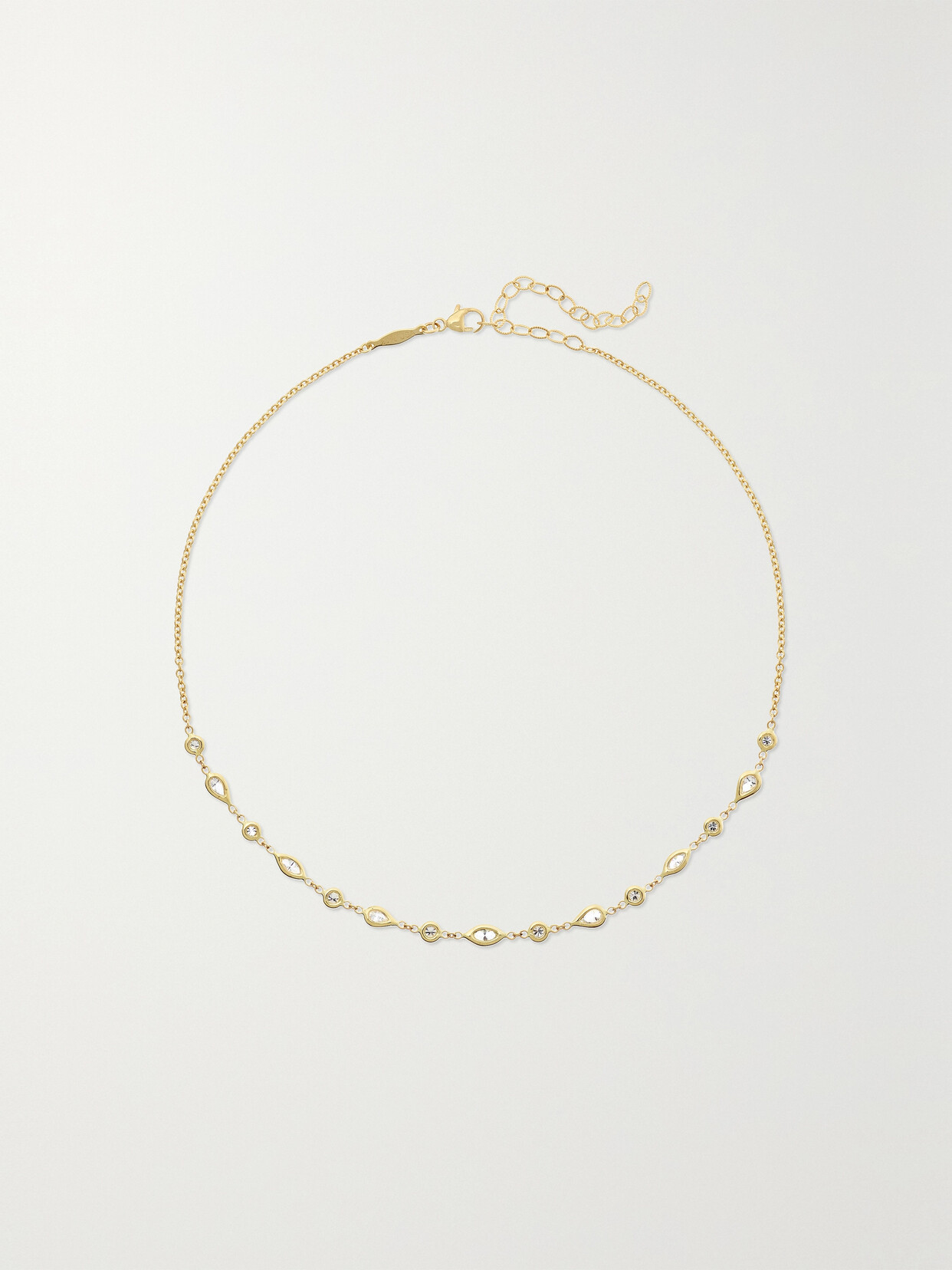 Jacquie Aiche 14-karat Gold Diamond Choker