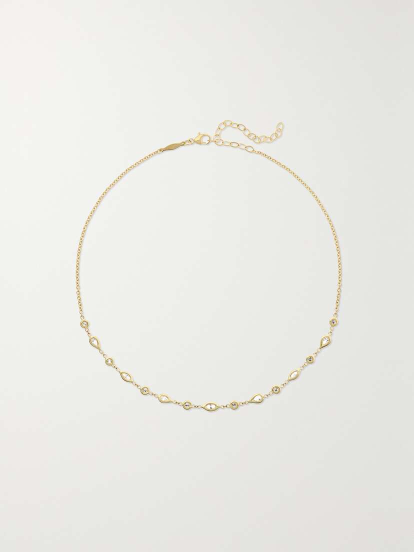 Jacquie Aiche 14-karat Gold Diamond Choker