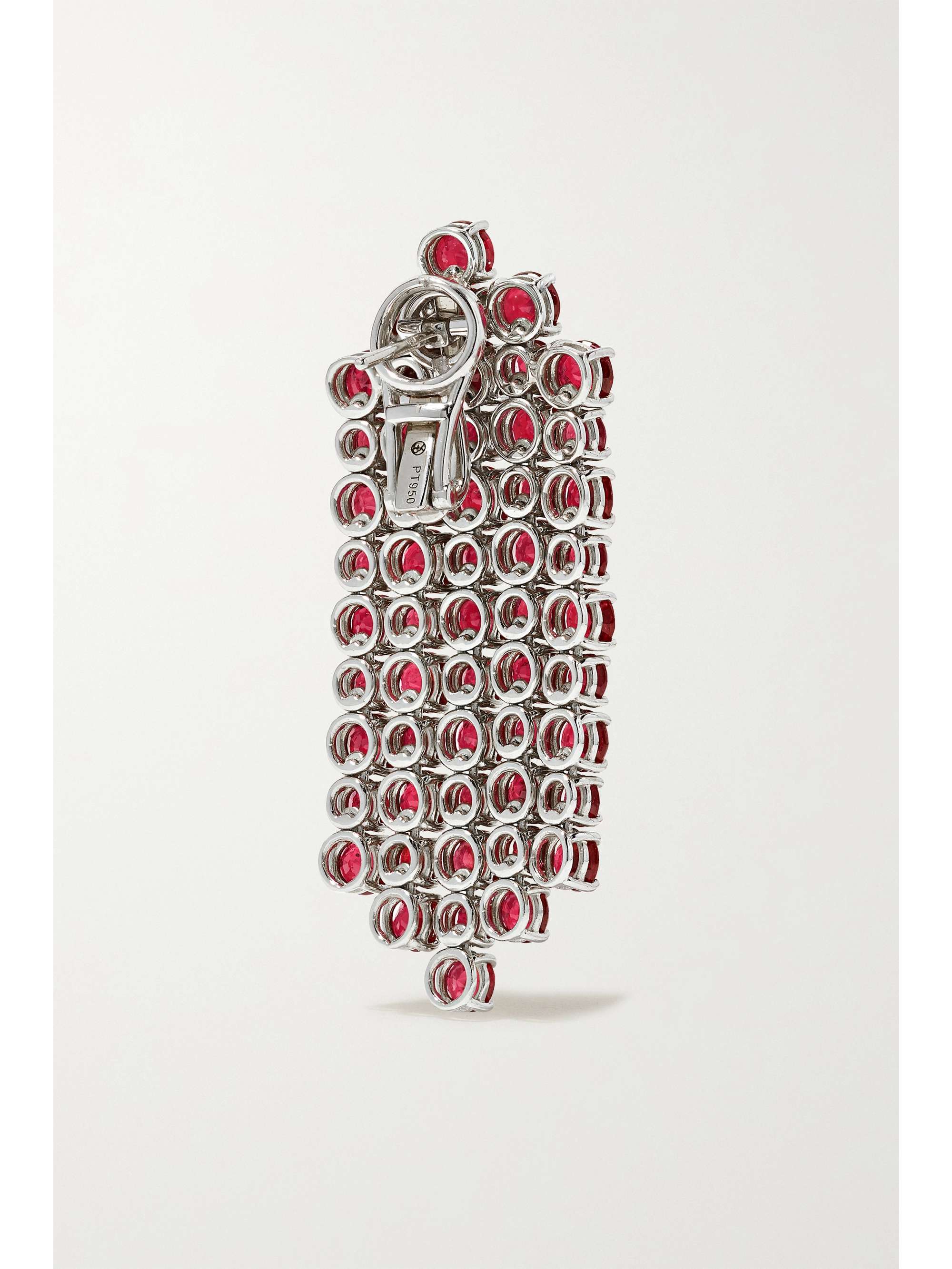 BAYCO Platinum ruby earrings