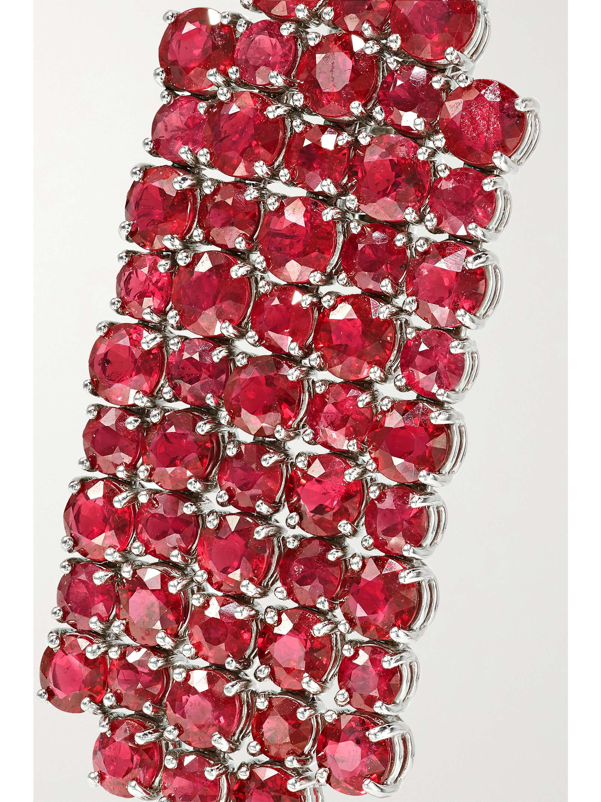 BAYCO Platinum ruby earrings