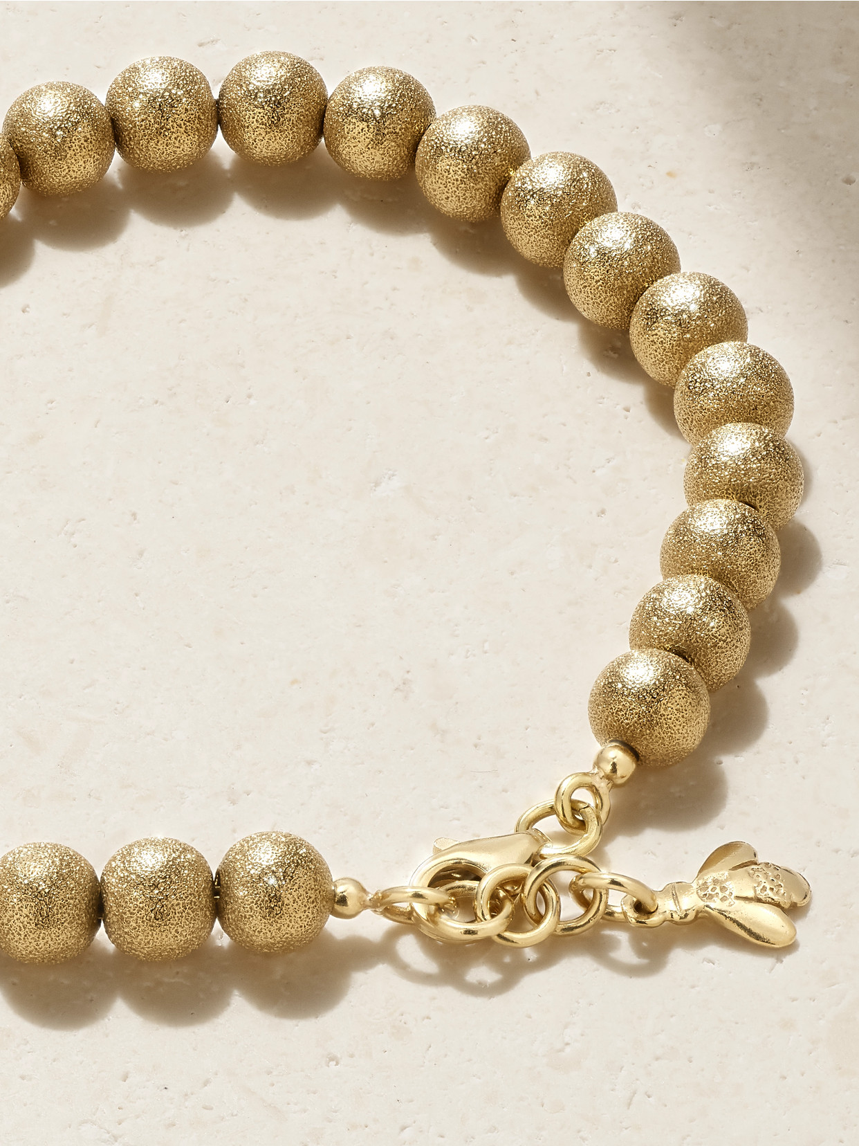 CAROLINA BUCCI FLORENTINE 18-KARAT GOLD BEADED BRACELET 