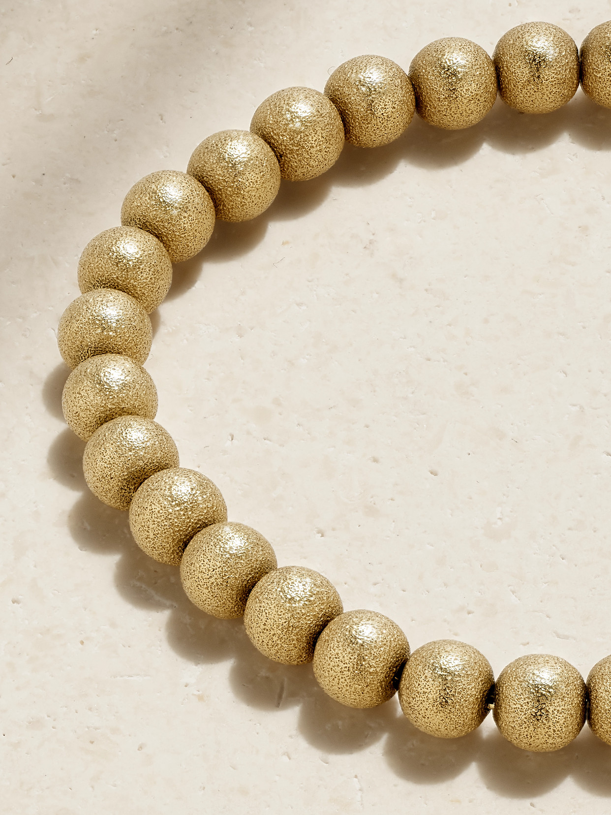 CAROLINA BUCCI FLORENTINE 18-KARAT GOLD BEADED BRACELET 