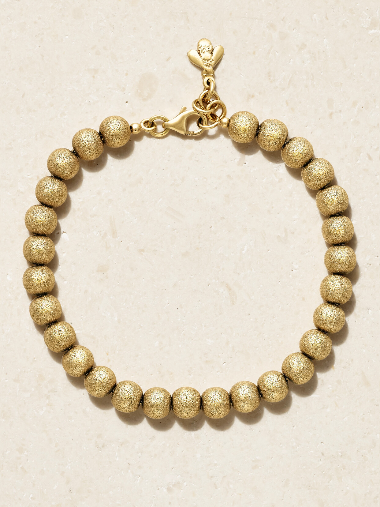 Carolina Bucci Florentine 18-karat Gold Beaded Bracelet