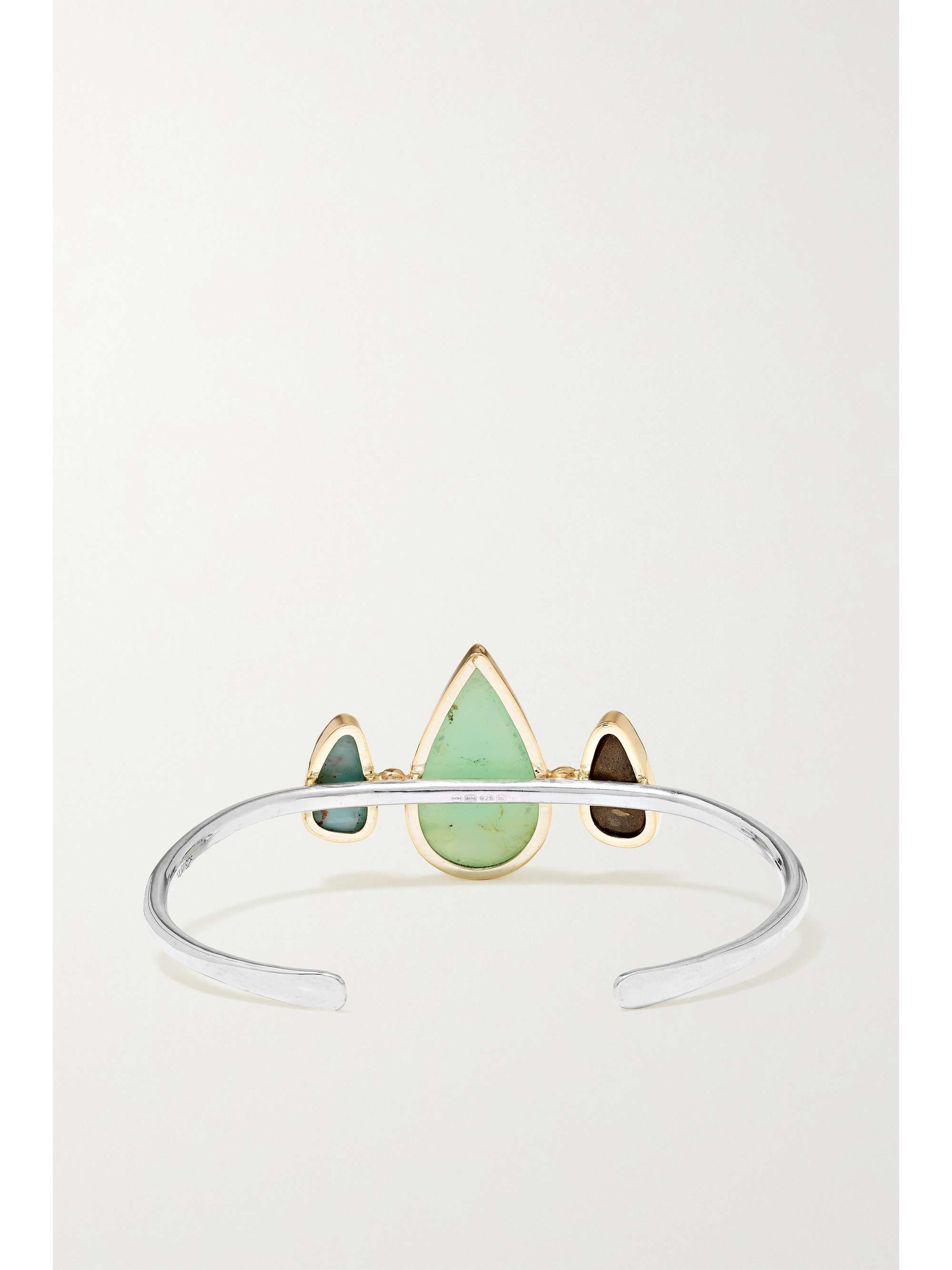 MELISSA JOY MANNING 14-karat gold and sterling silver multi-stone cuff