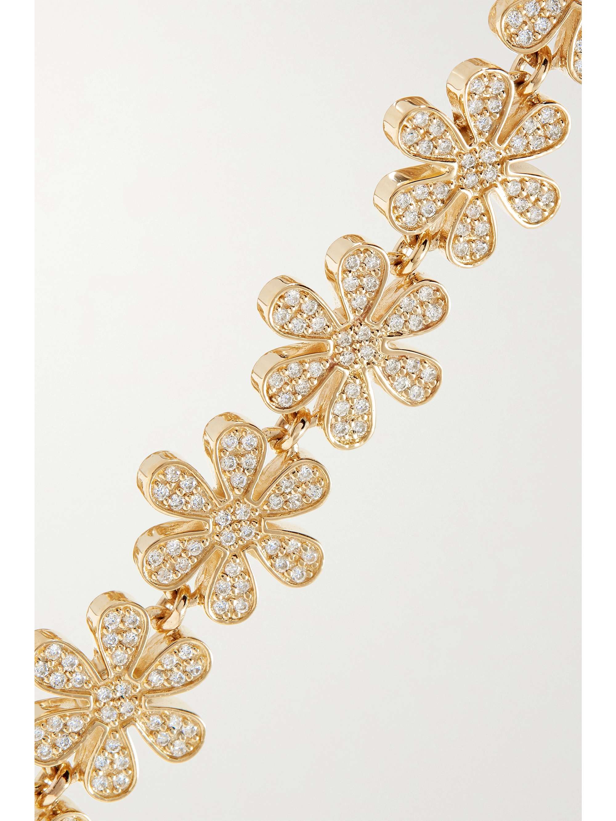 SYDNEY EVAN Daisy 14-karat gold diamond bracelet