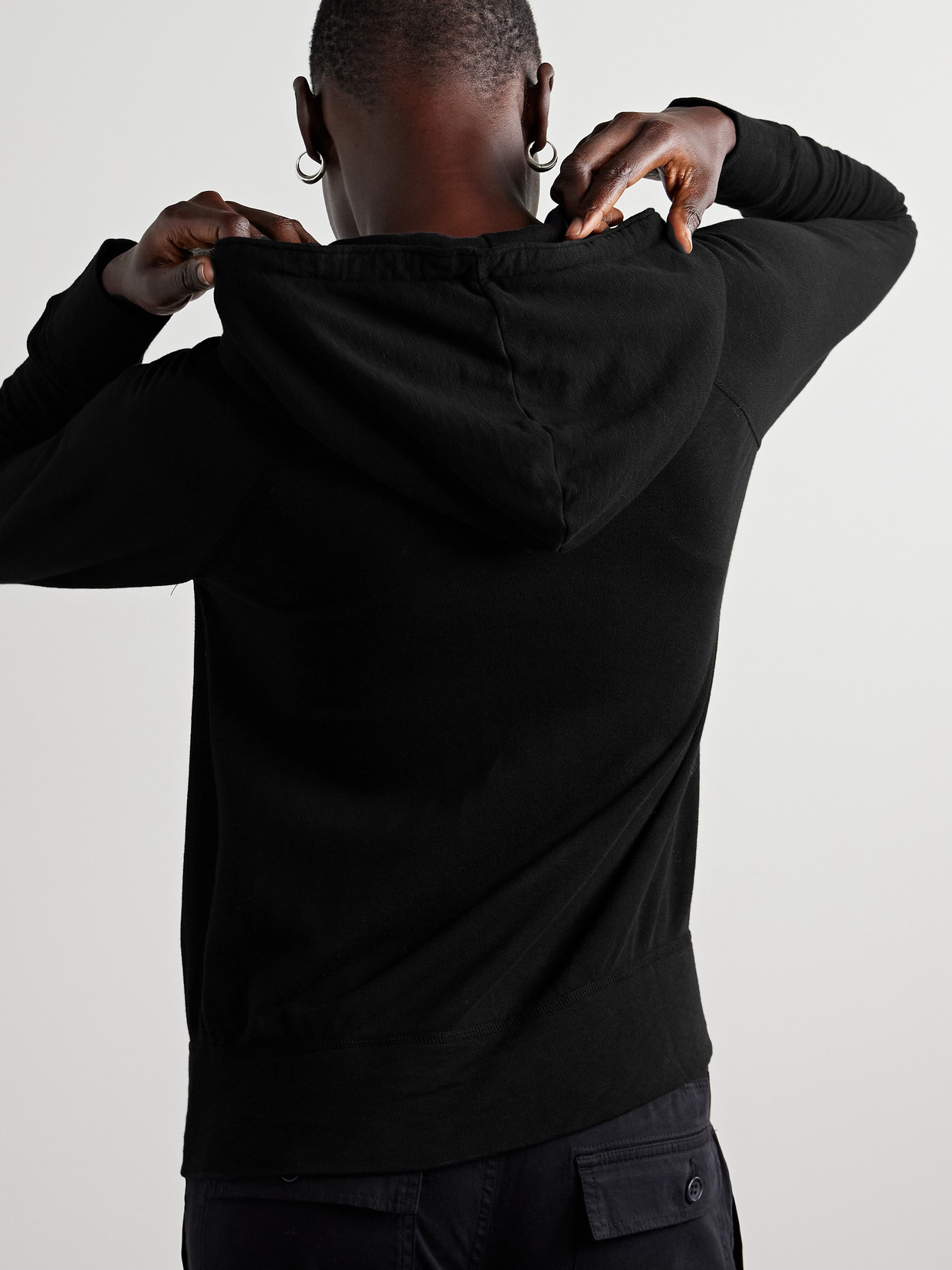 JAMES PERSE VINTAGE FRENCH COTTON-TERRY HOODIE