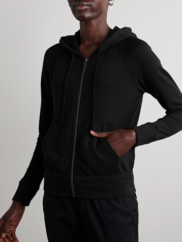 James Perse Vintage French cotton-terry hoodie