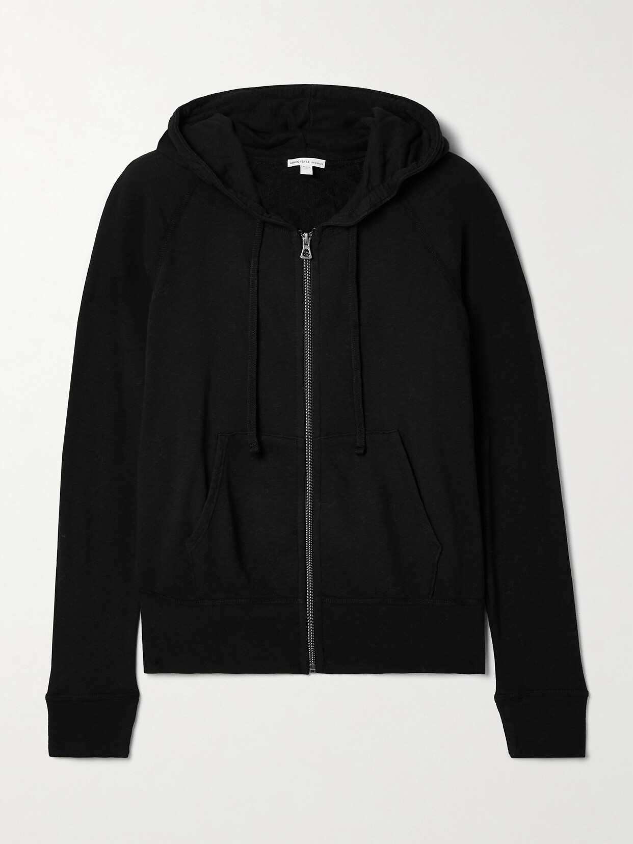 Shop James Perse Vintage Supima Cotton-jersey Hoodie In Black