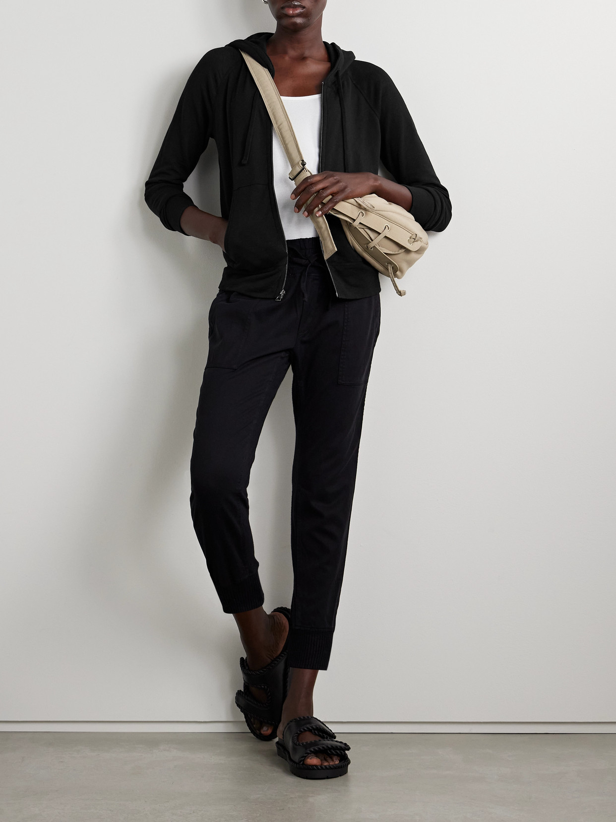 JAMES PERSE VINTAGE FRENCH COTTON-TERRY HOODIE