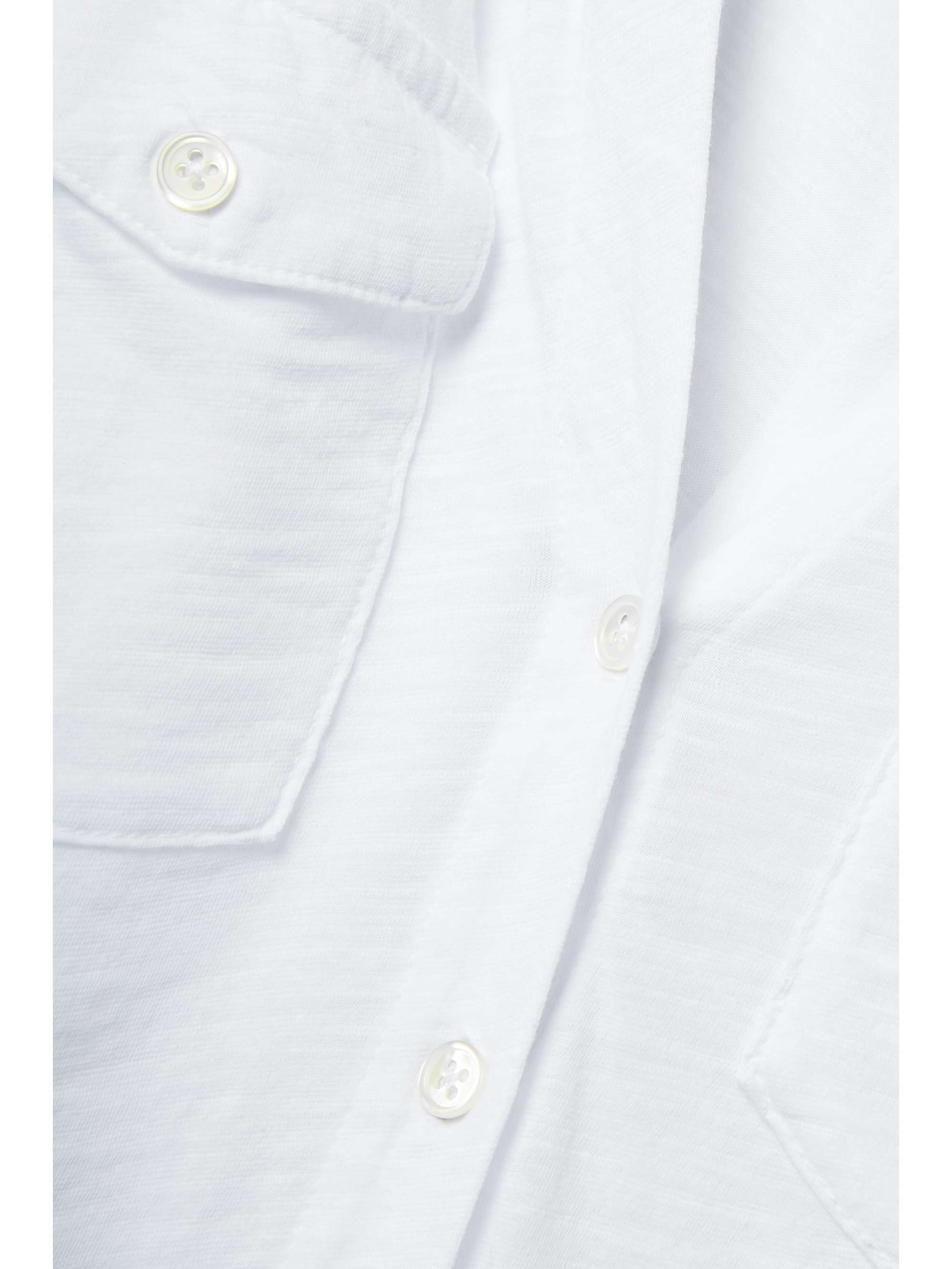JAMES PERSE Jersey-paneled slub-cotton shirt