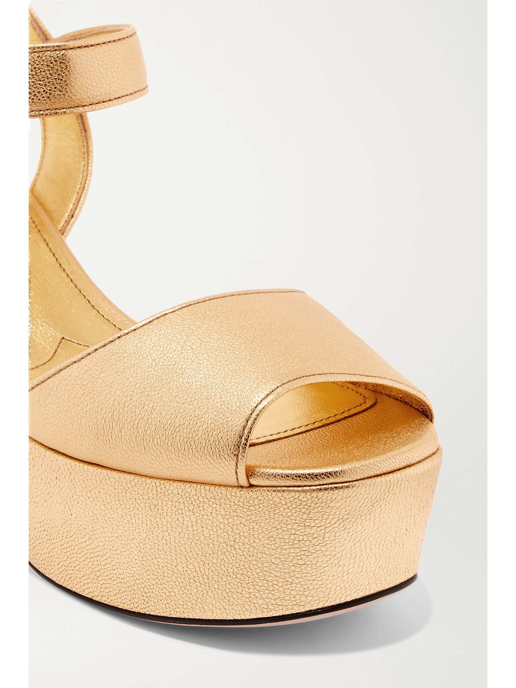 prada gold platform sandals