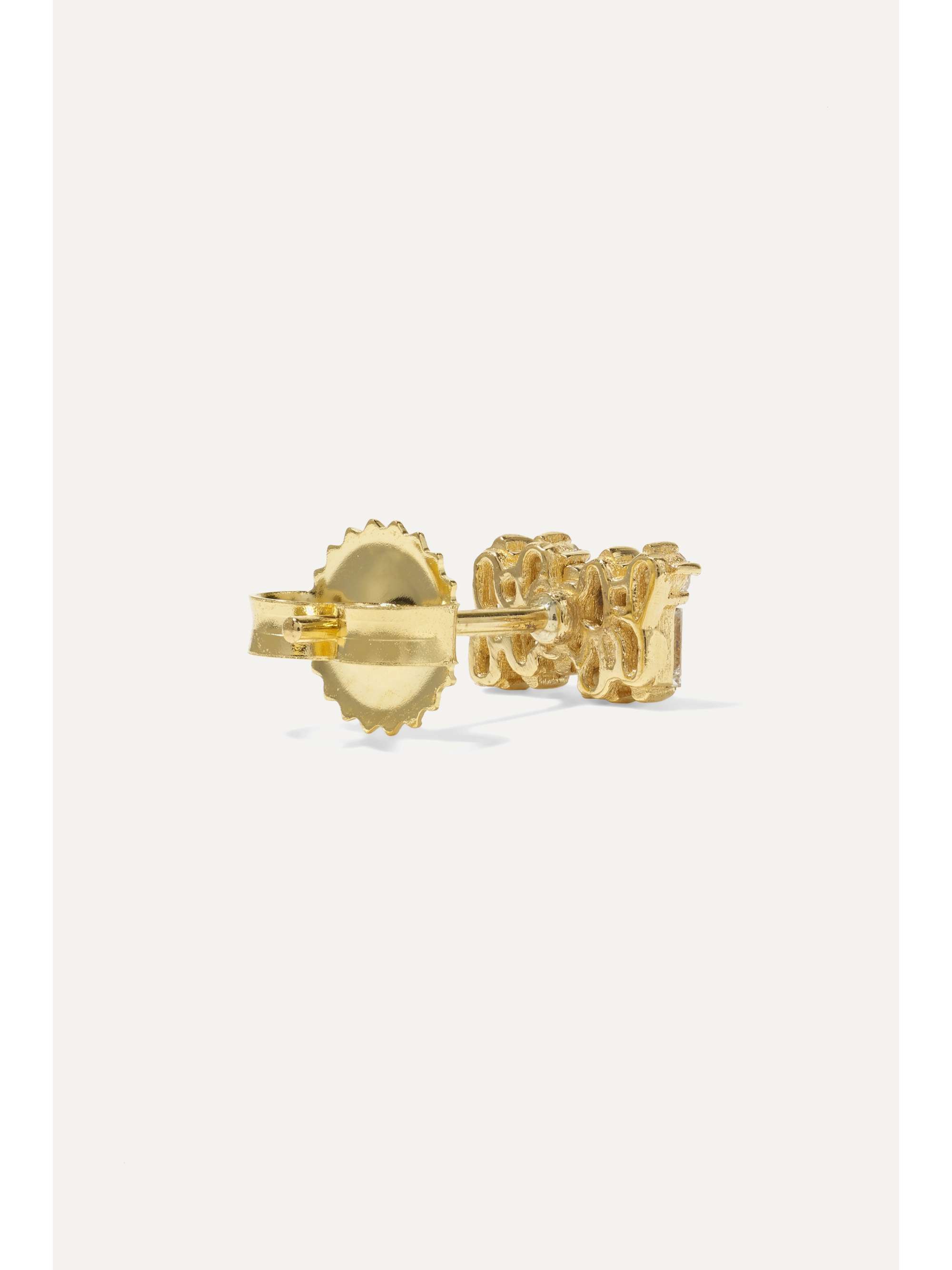 SUZANNE KALAN 18-karat gold diamond earrings
