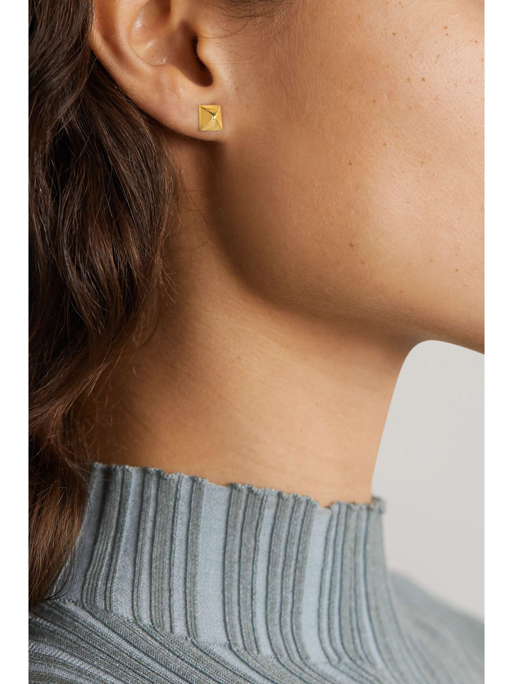 ANITA KO Spike 14-karat gold earrings