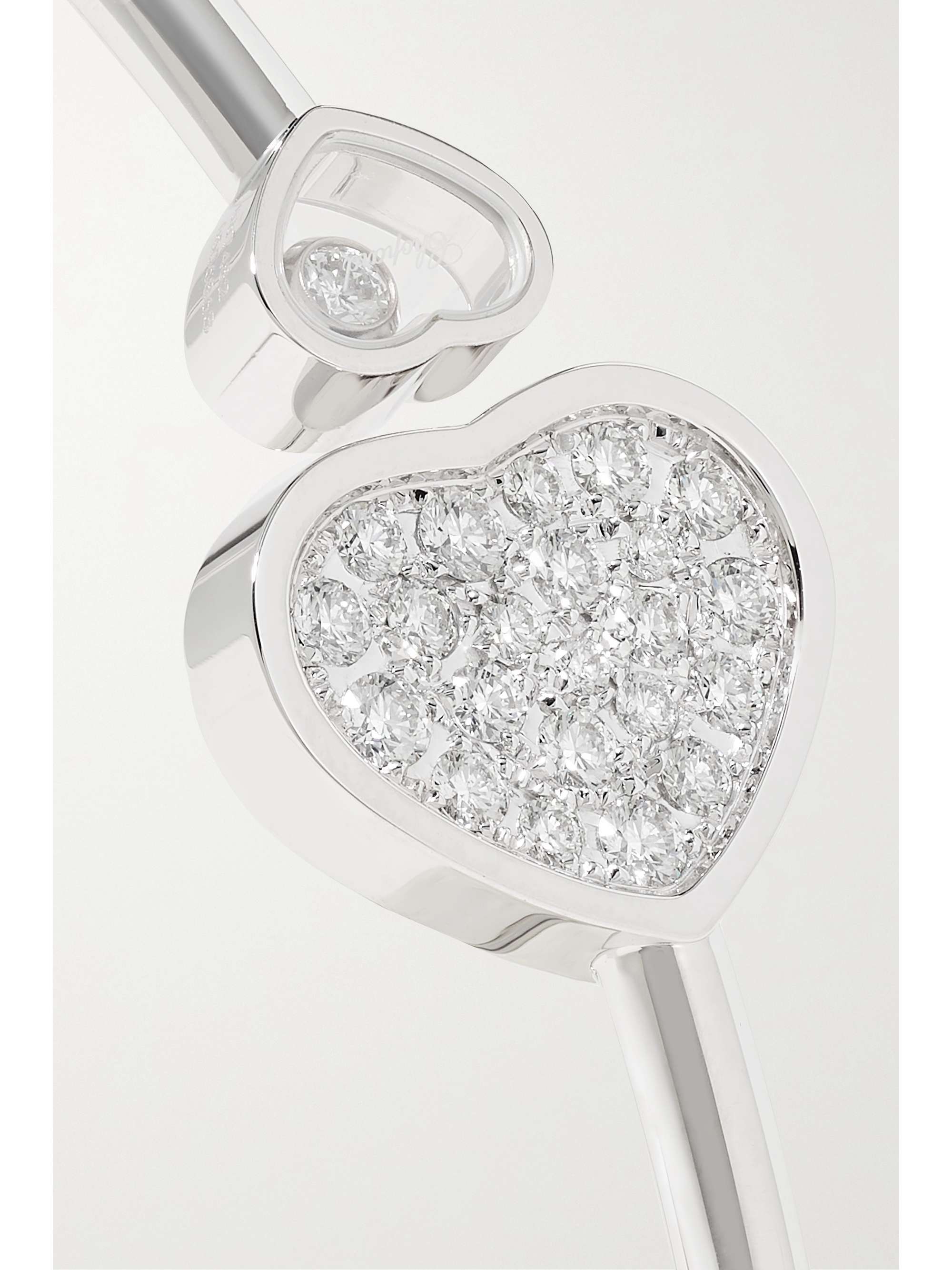 CHOPARD Happy Hearts 18-karat rose gold, onyx and diamond cuff