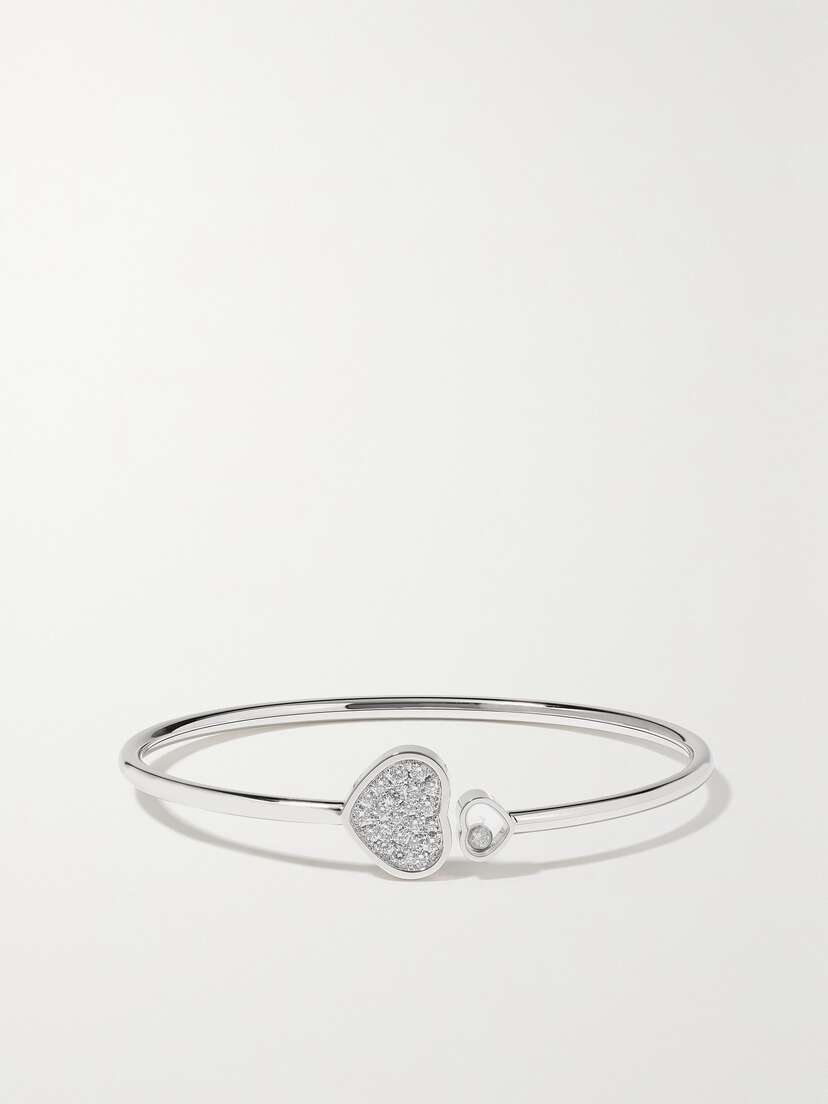 Chopard Happy Hearts 18-karat White Gold Diamond Cuff