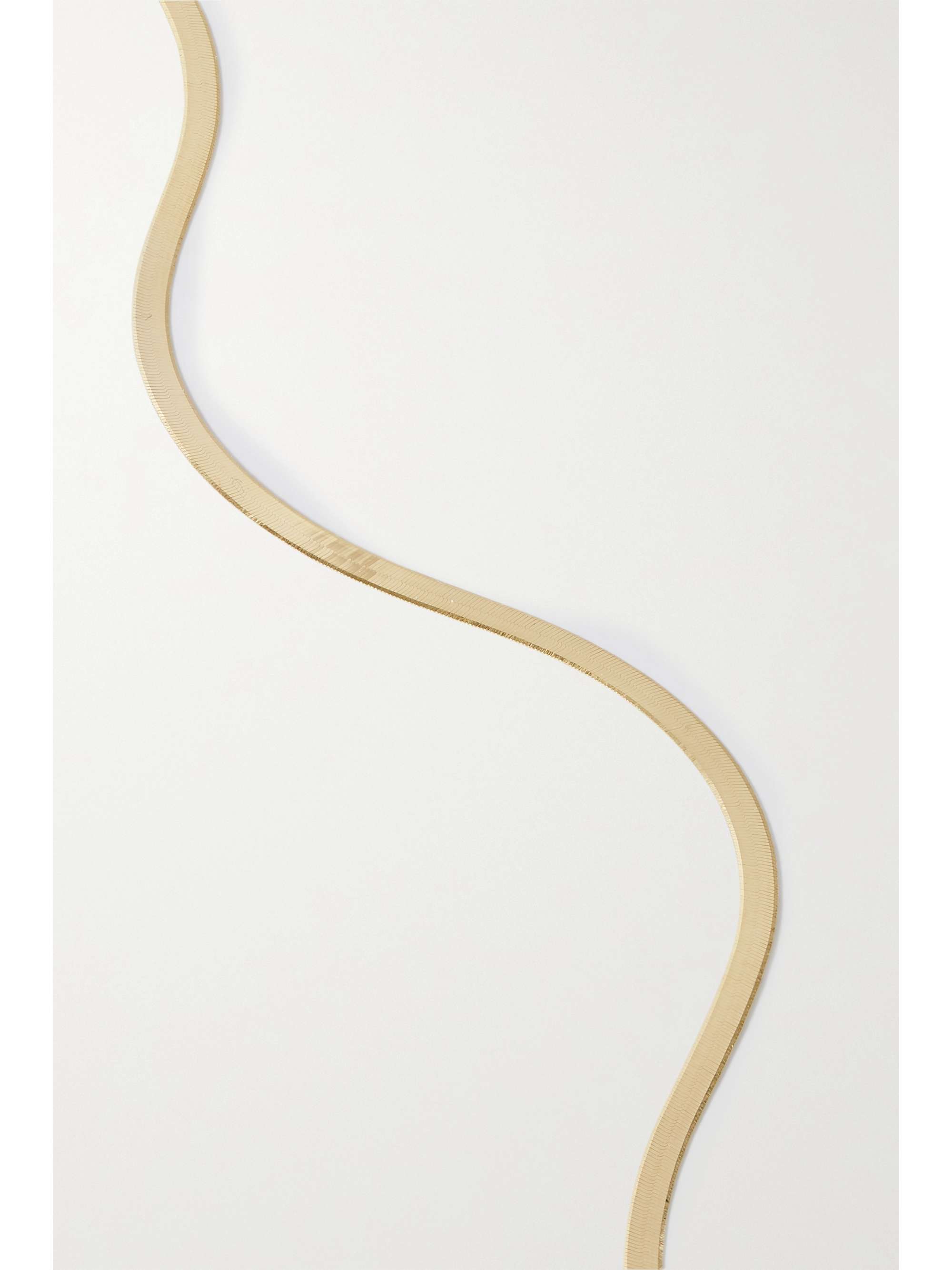 LOREN STEWART Herringbone 10-karat gold bracelet
