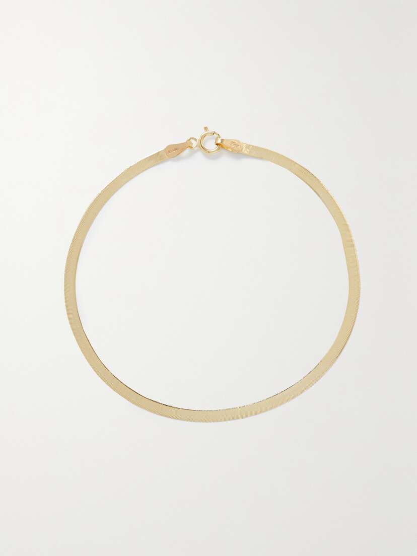 Loren Stewart + Net Sustain Herringbone 10-karat Recycled Gold Bracelet