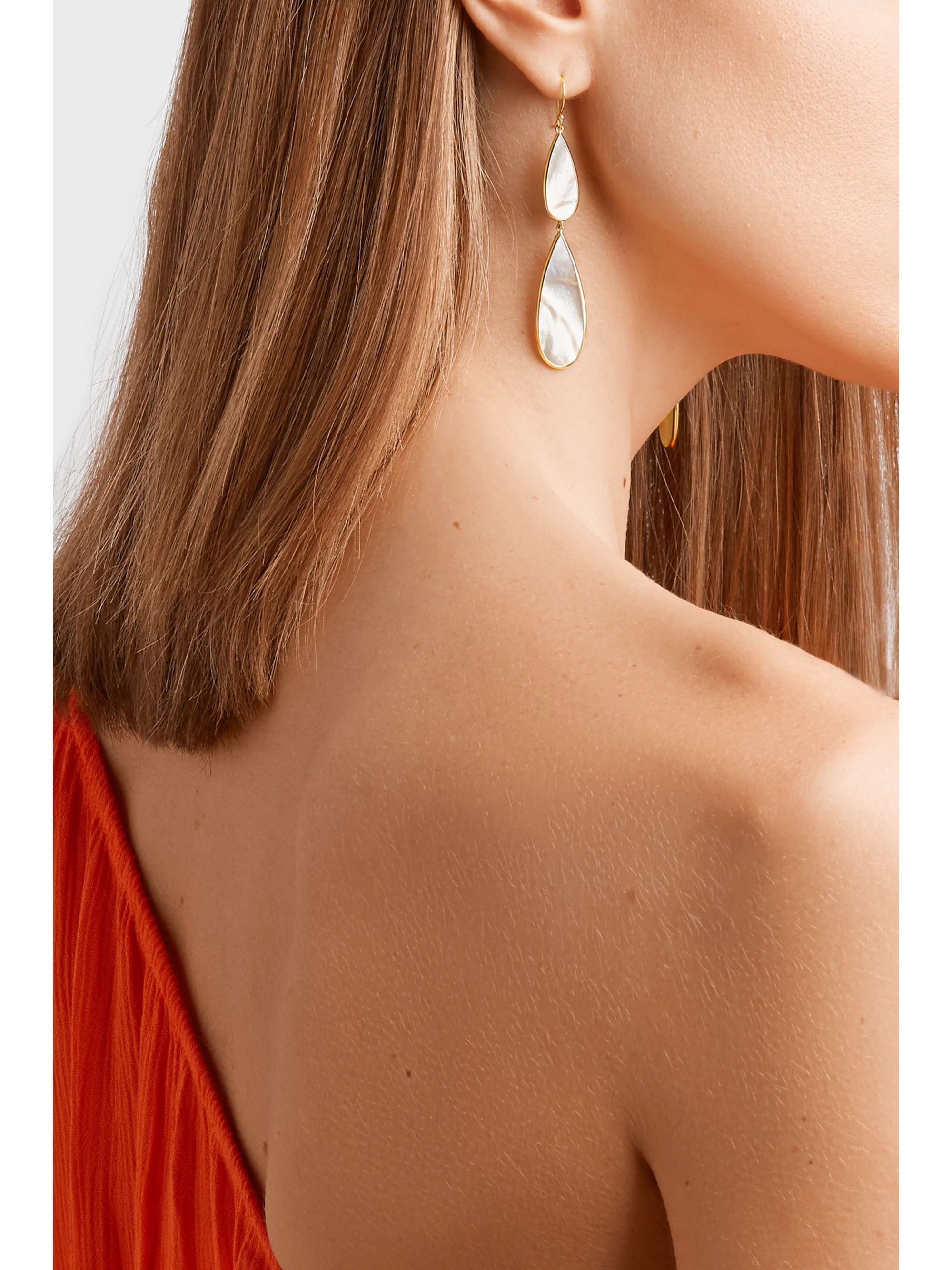 IPPOLITA Polished Rock Candy 18-karat gold mother-of-pearl earrings