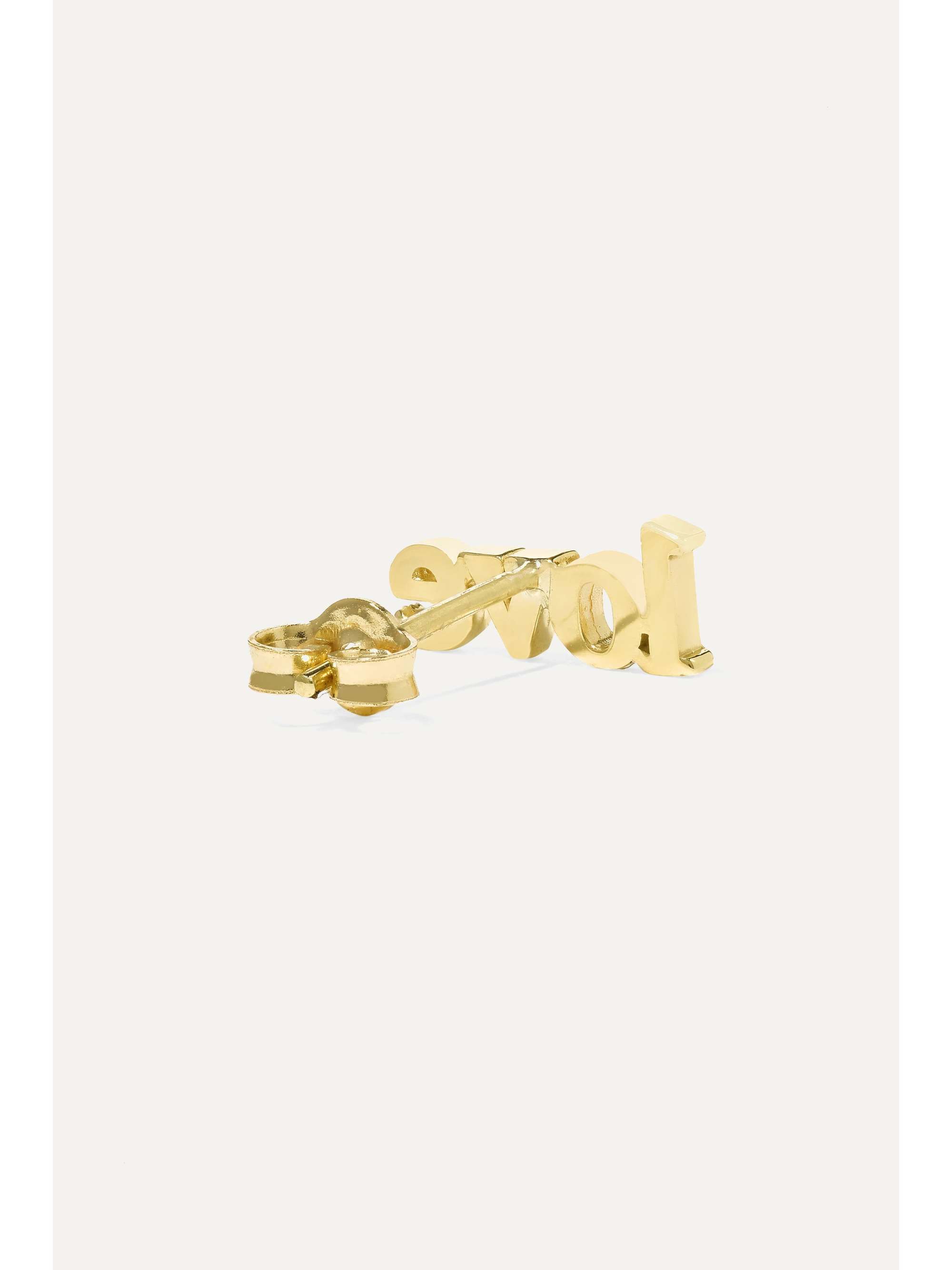 JENNIFER MEYER Love You 18-karat gold earrings