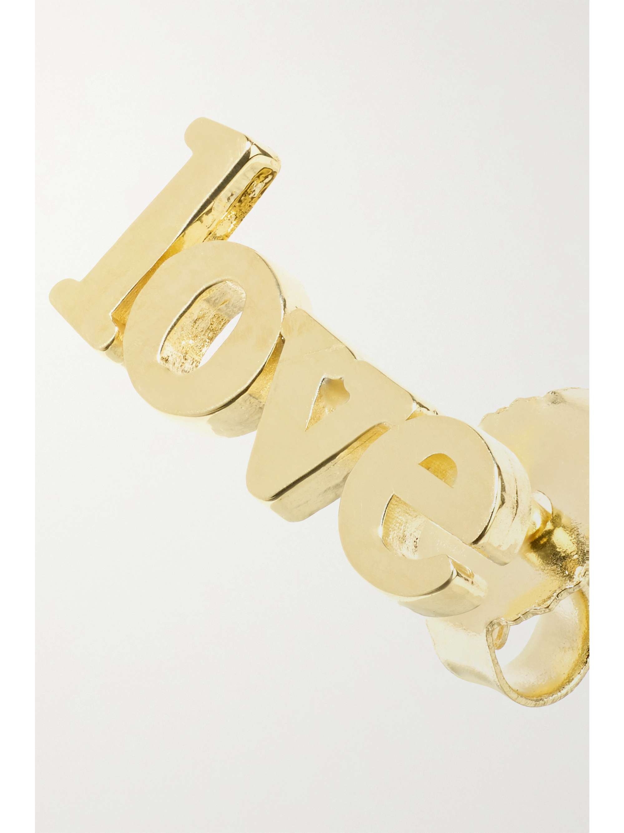 JENNIFER MEYER Love You 18-karat gold earrings