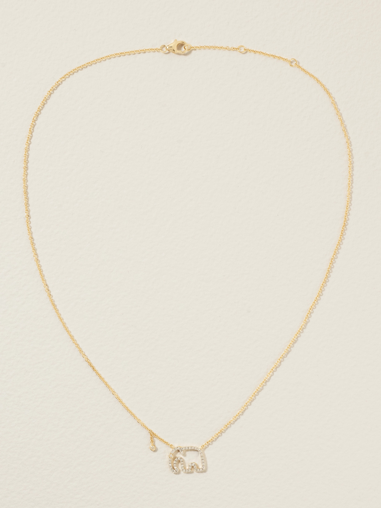 Shop Yvonne Léon 18-karat Gold Diamond Necklace