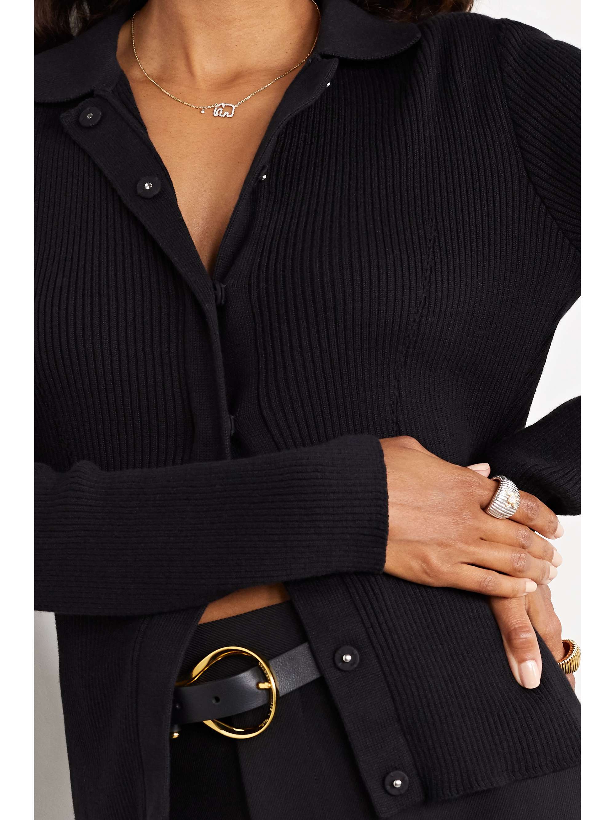 YVONNE LÉON 18-karat gold diamond necklace