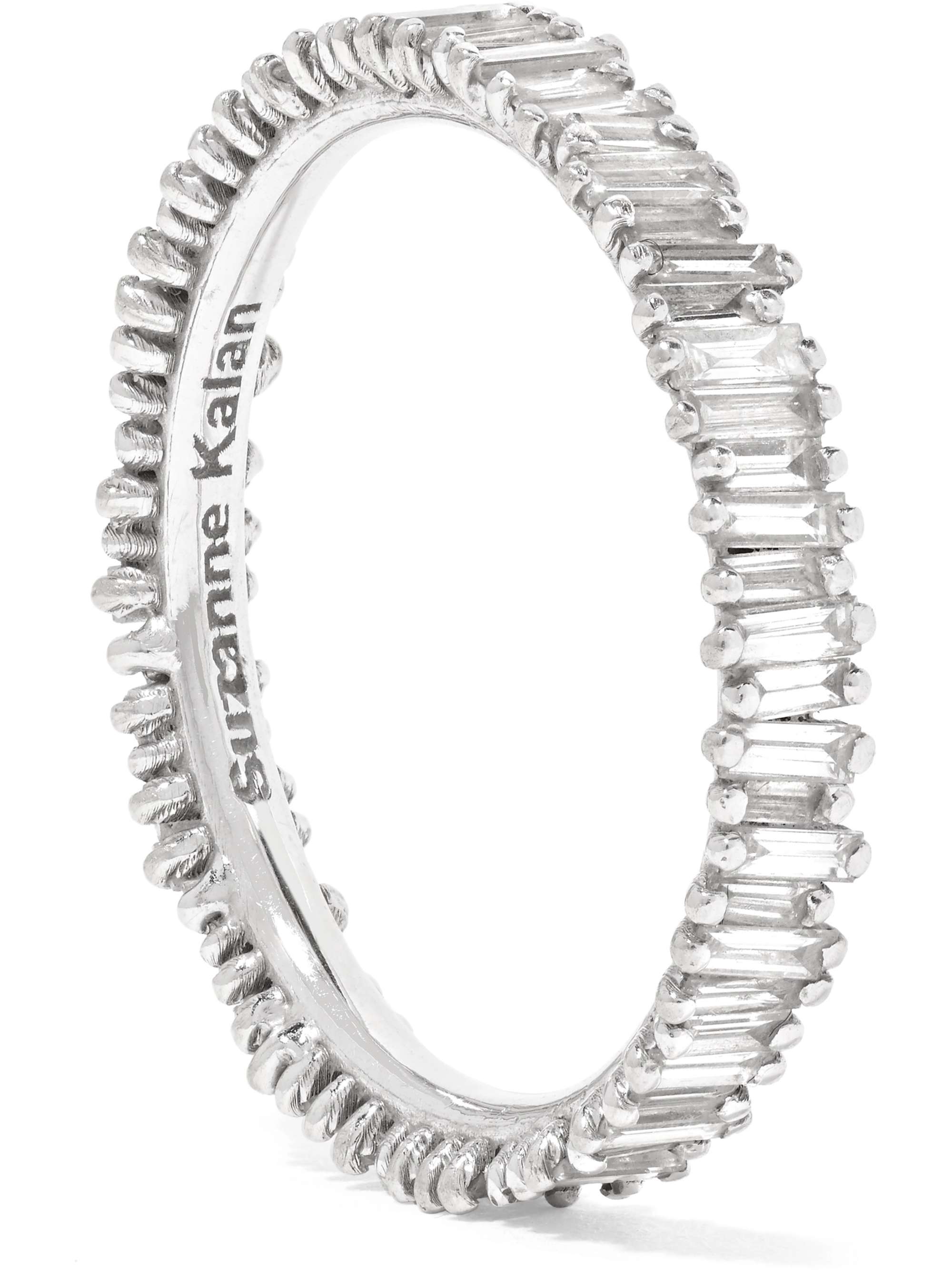 SUZANNE KALAN 18-karat white gold diamond ring
