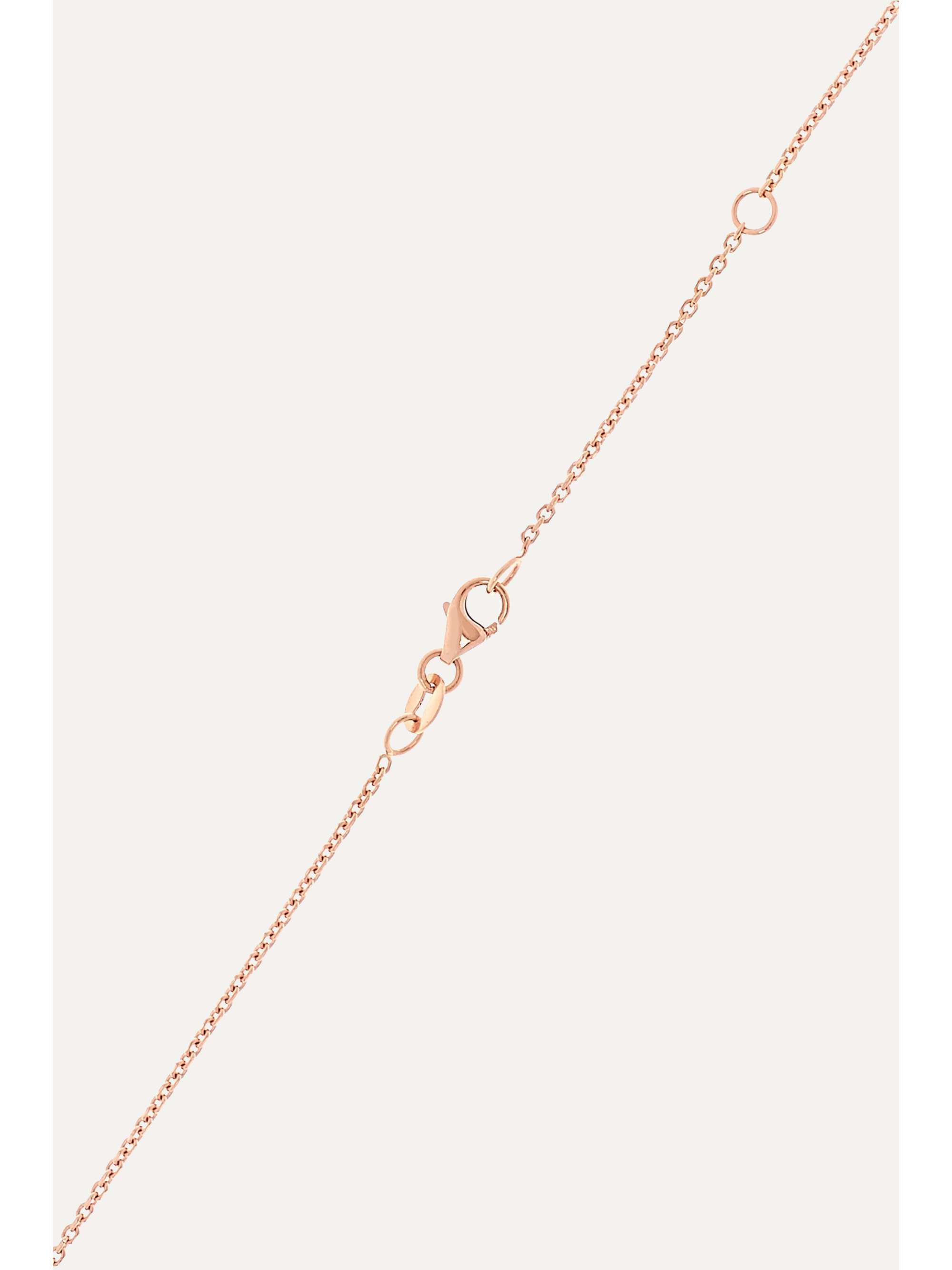 DIANE KORDAS Shield 18-karat rose gold diamond necklace