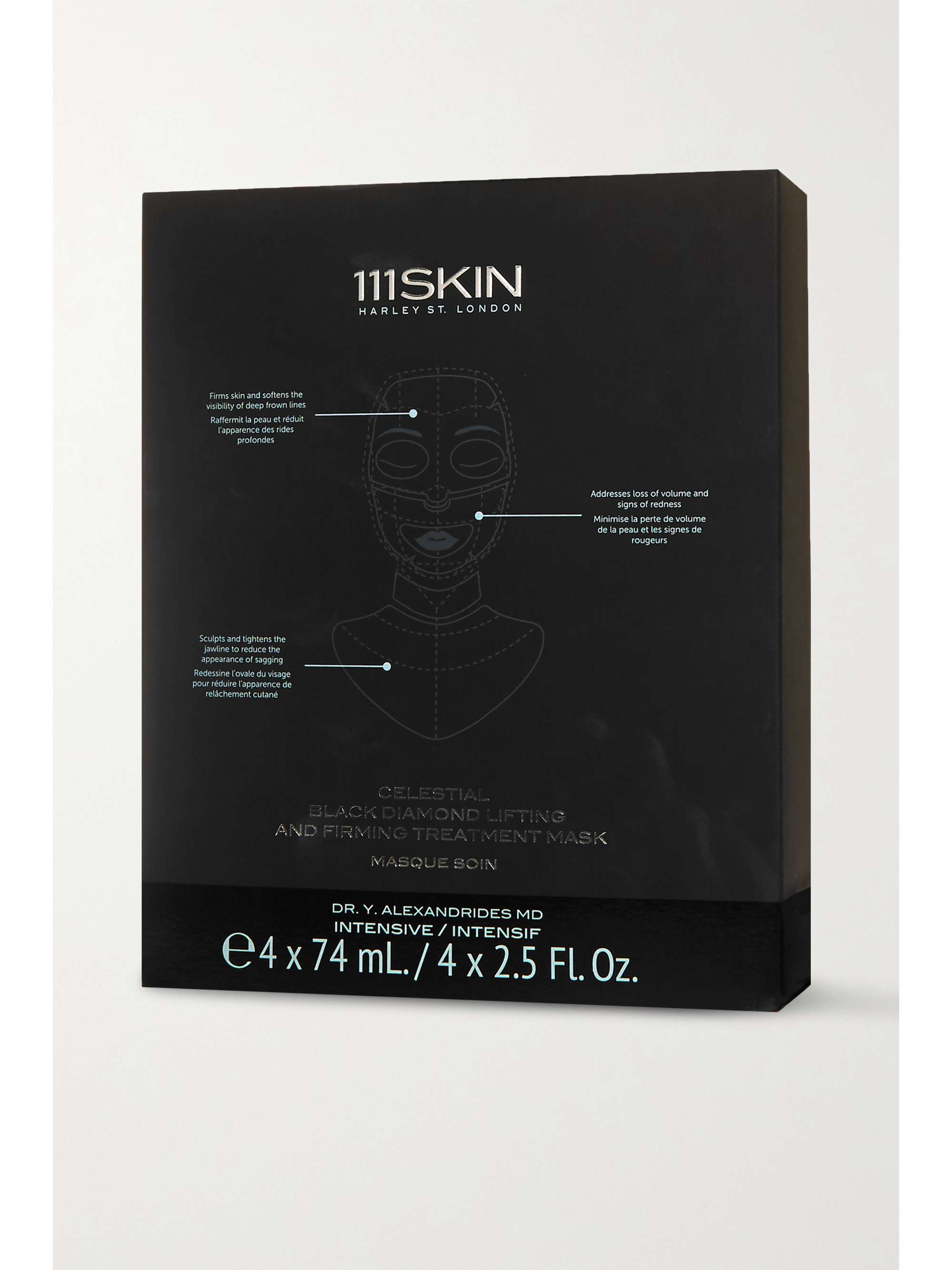 111SKIN Celestial Black Diamond Lifting and Firming Mask, 4 x 74ml