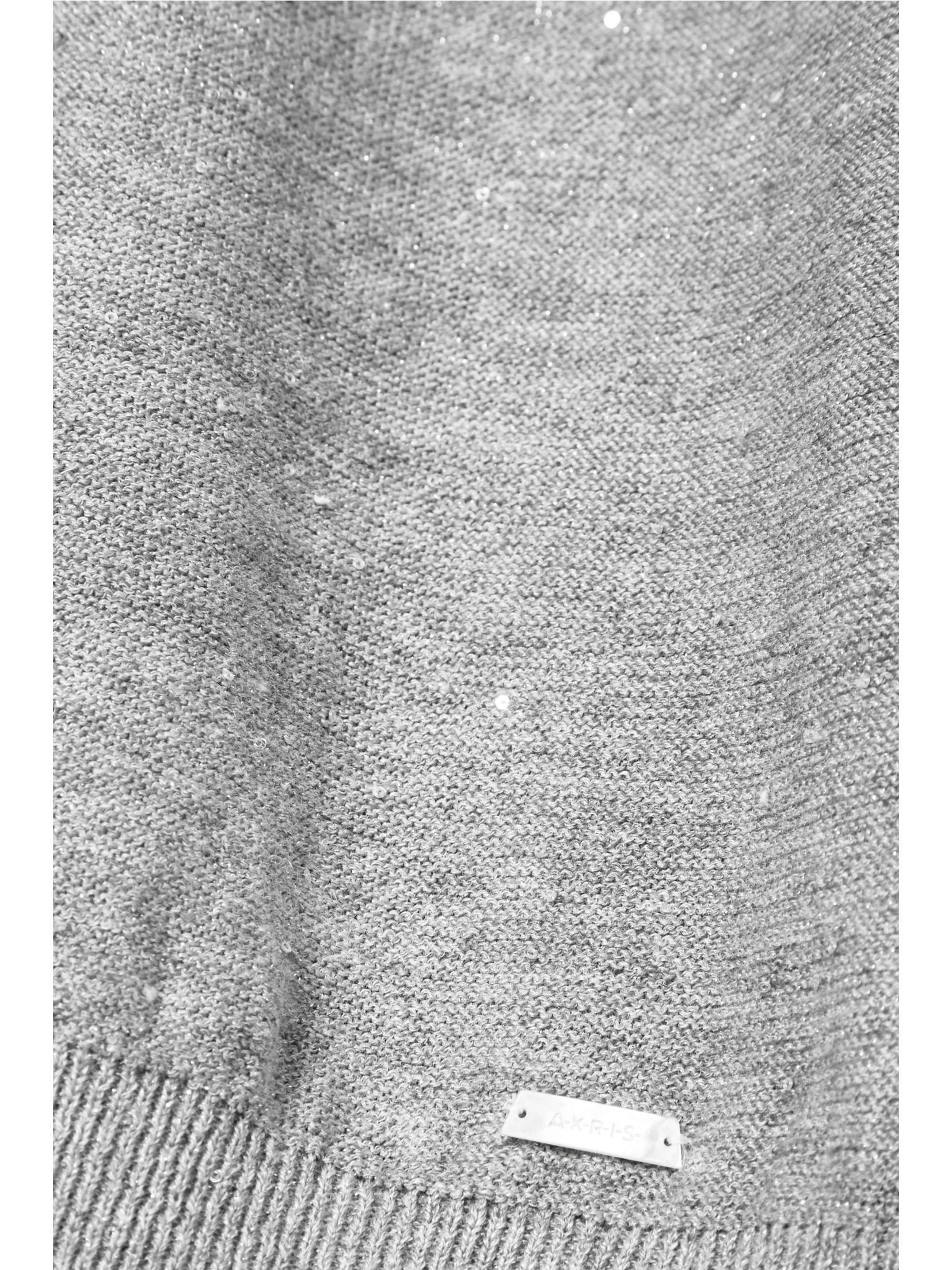 AKRIS Sequin-embellished linen-blend sweater