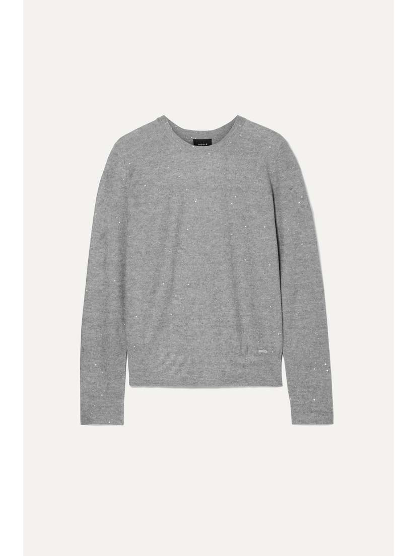 Akris Sequin-embellished Linen-blend Sweater