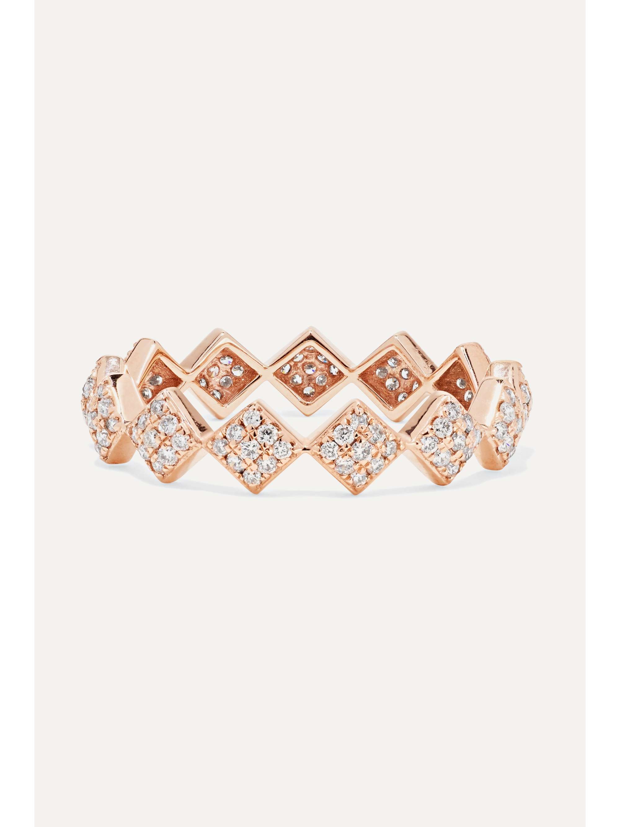 OFIRA Tattoo 18-karat rose gold diamond ring