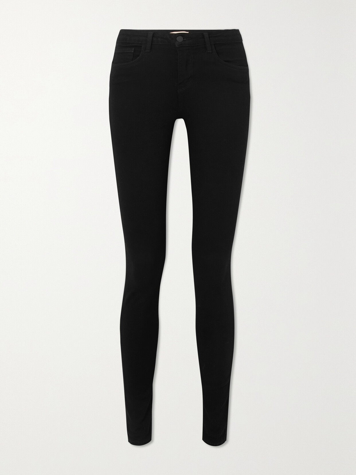 L Agence Margot High-rise Sateen Skinny Jeans In Black