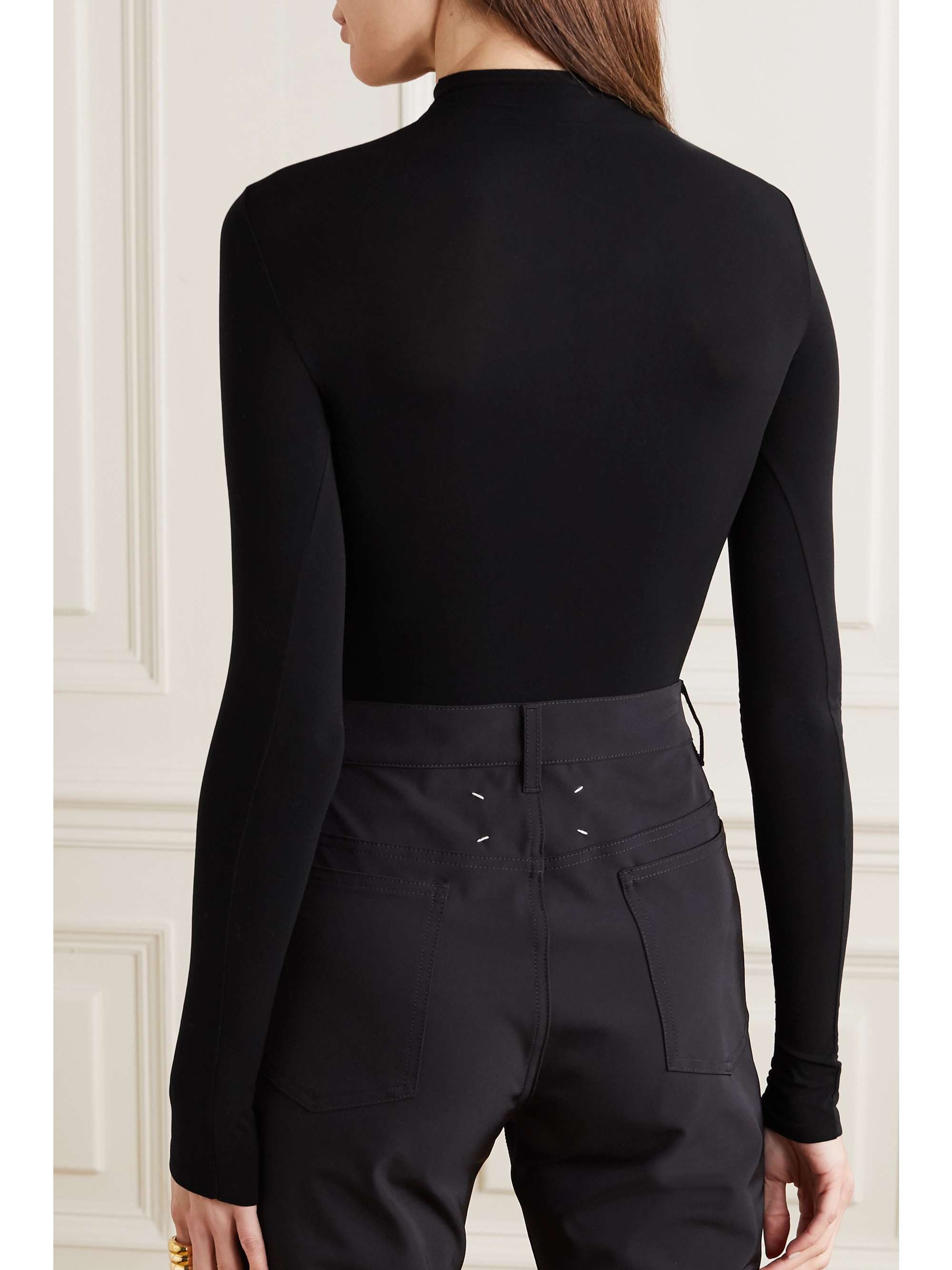 COMMANDO Ballet stretch-jersey turtleneck thong bodysuit