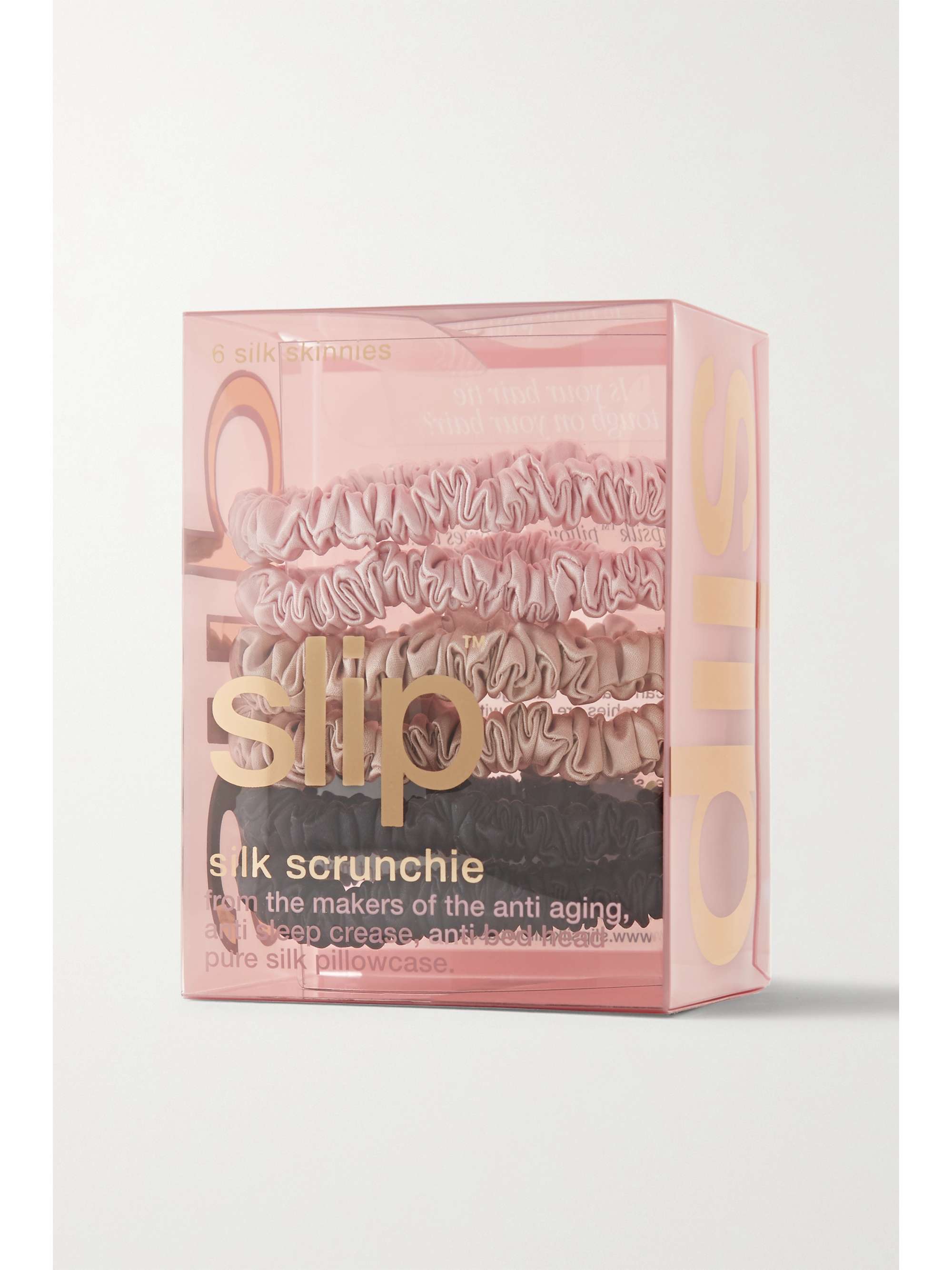 SLIP Set of six skinny silk hair ties