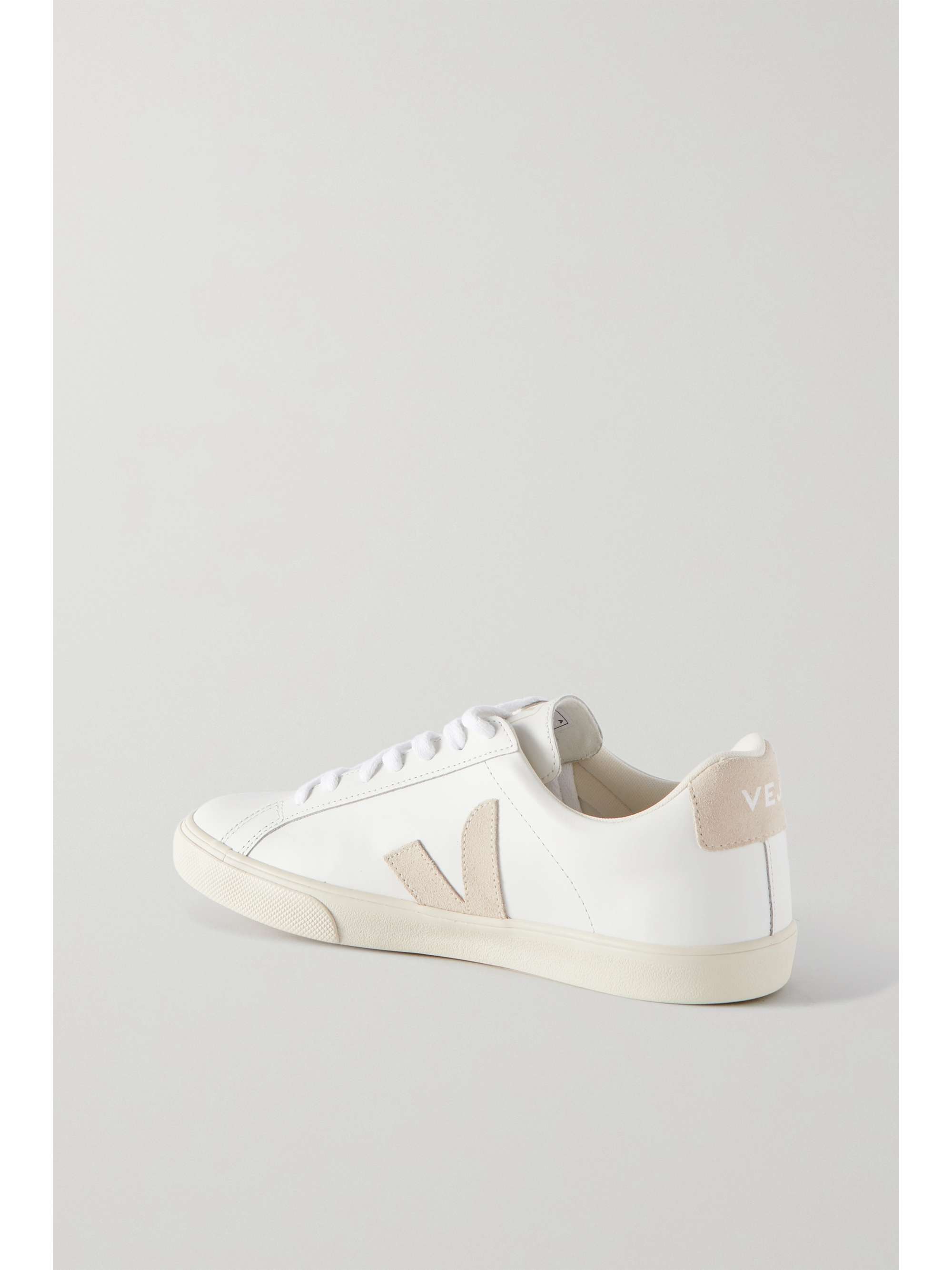 VEJA + NET SUSTAIN Esplar metallic-trimmed leather sneakers