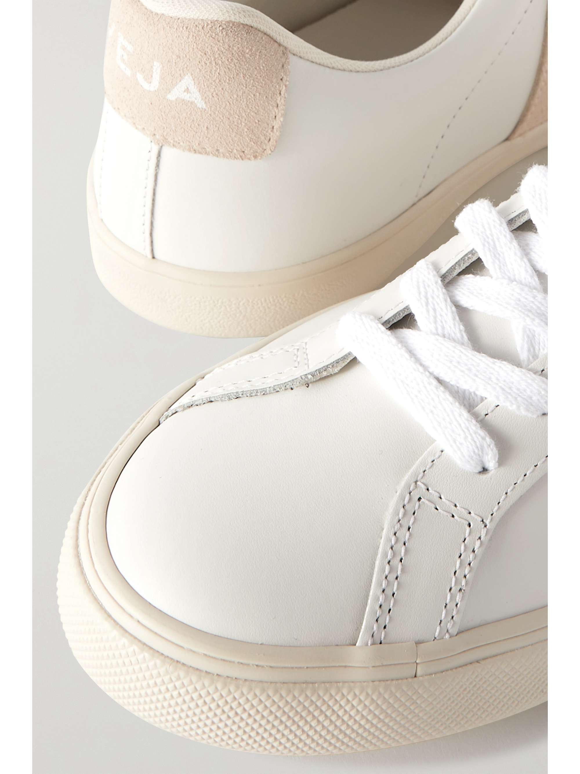VEJA + NET SUSTAIN Esplar metallic-trimmed leather sneakers